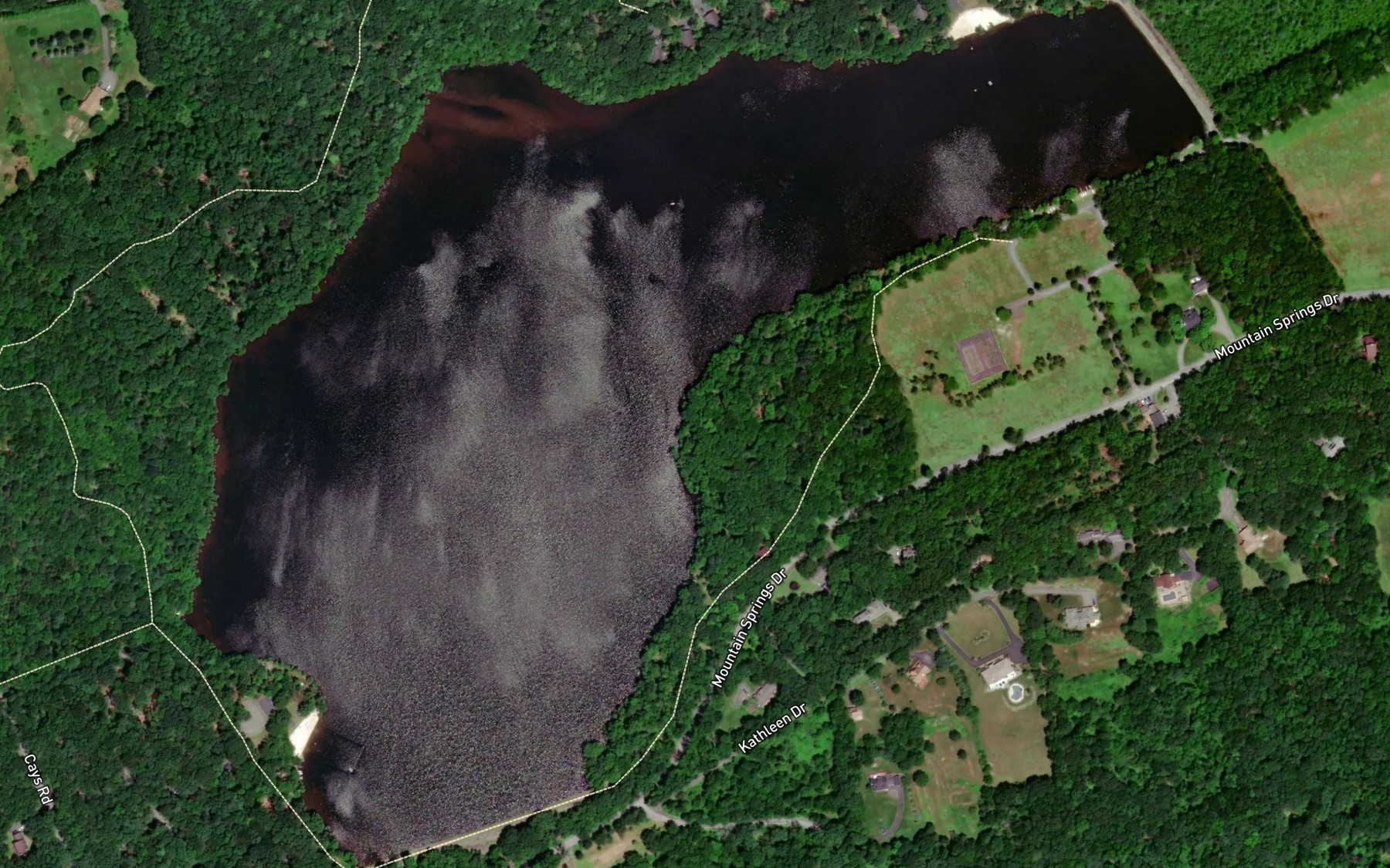 Satellite map of the Mountain Spring Lake