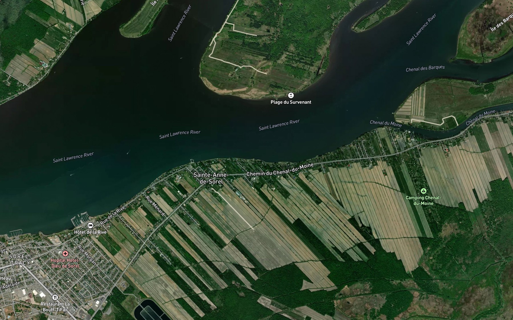 Satellite map of the Decharge des Vingt d'en Haut
