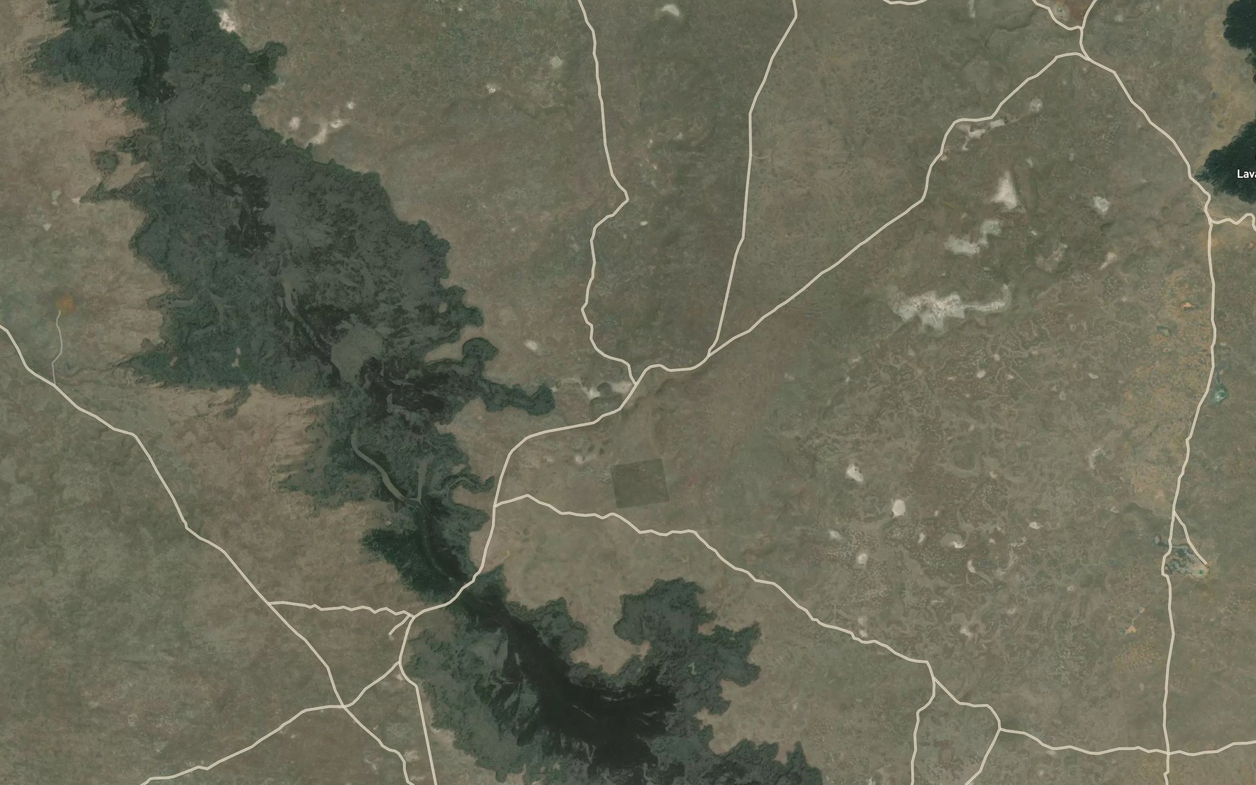 Satellite map of the Deep Lake