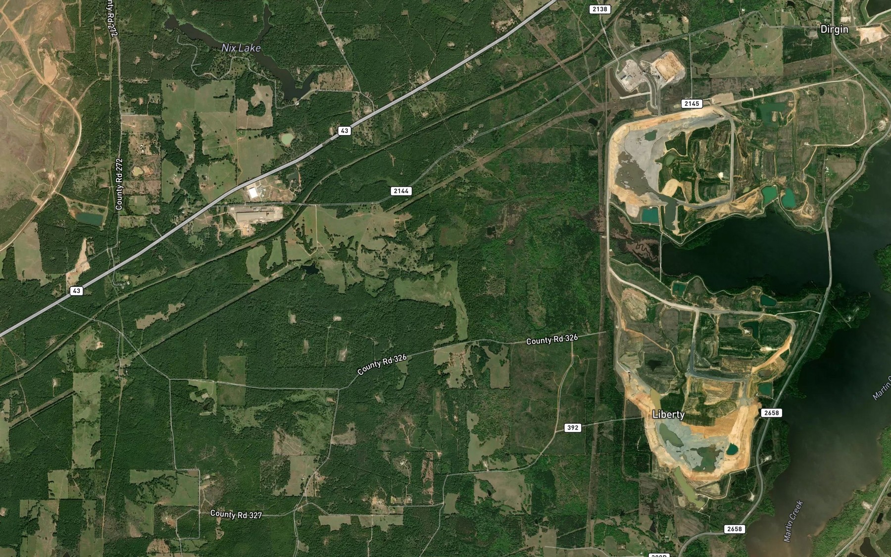 Satellite map of the Andy Young Branch