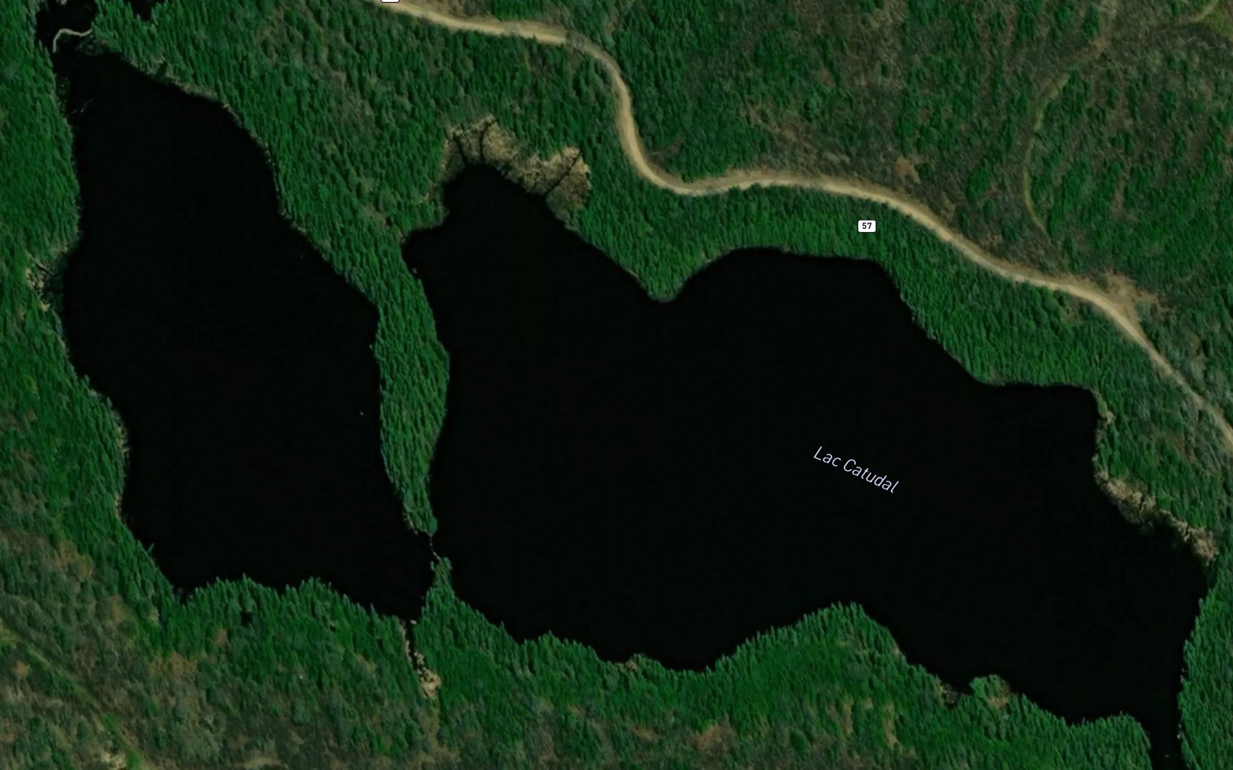 Satellite map of the Lac Catudal