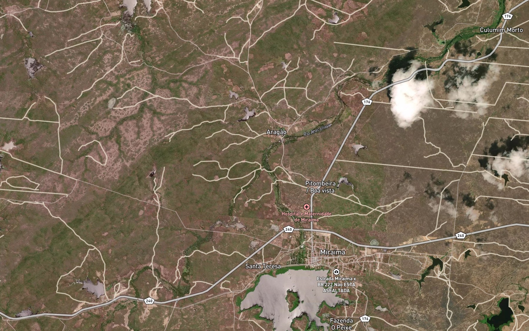 Satellite map of the Riacho Cachoeira