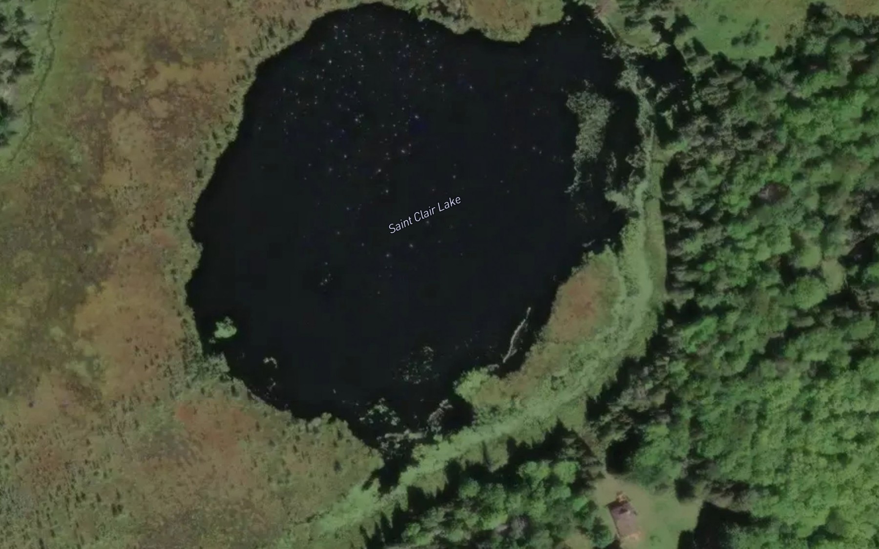 Satellite map of the Saint Clair Lake