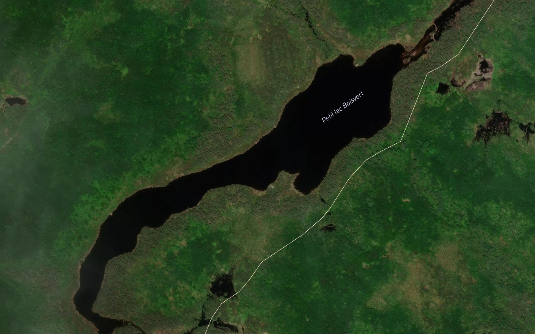Satellite map of the Petit lac Boisvert