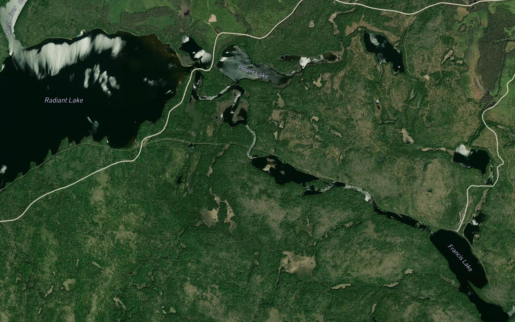 Satellite map of the Battery Creek