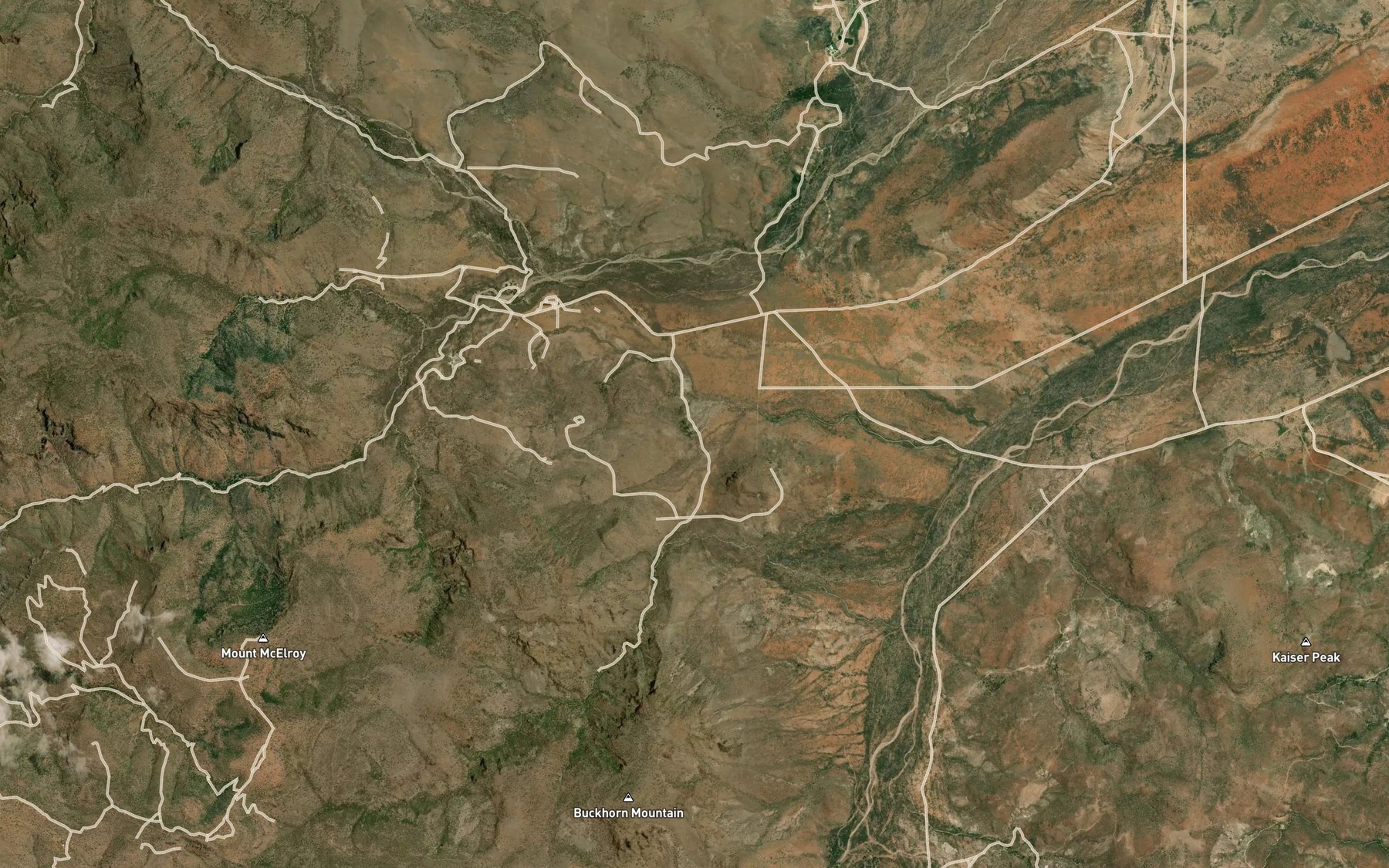 Satellite map of the Shelbarger Spring