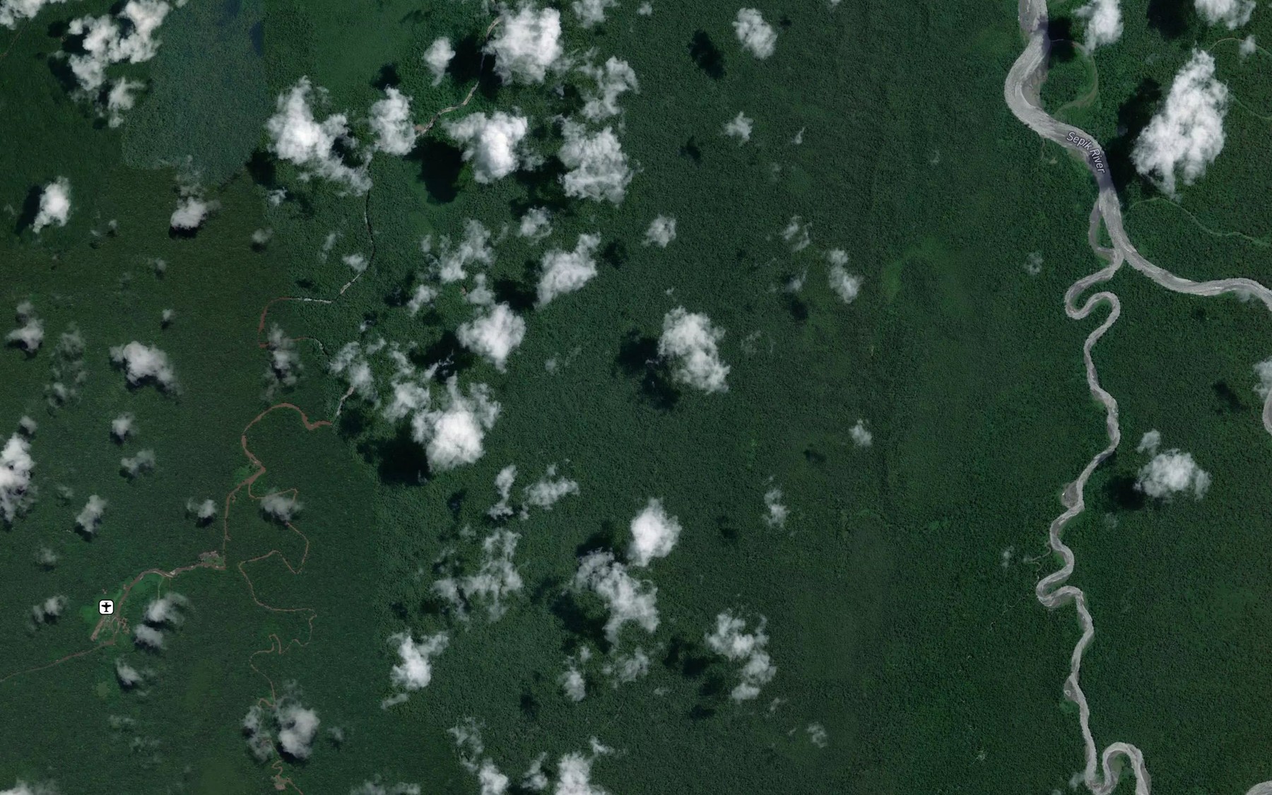 Satellite map of the Raadsel River
