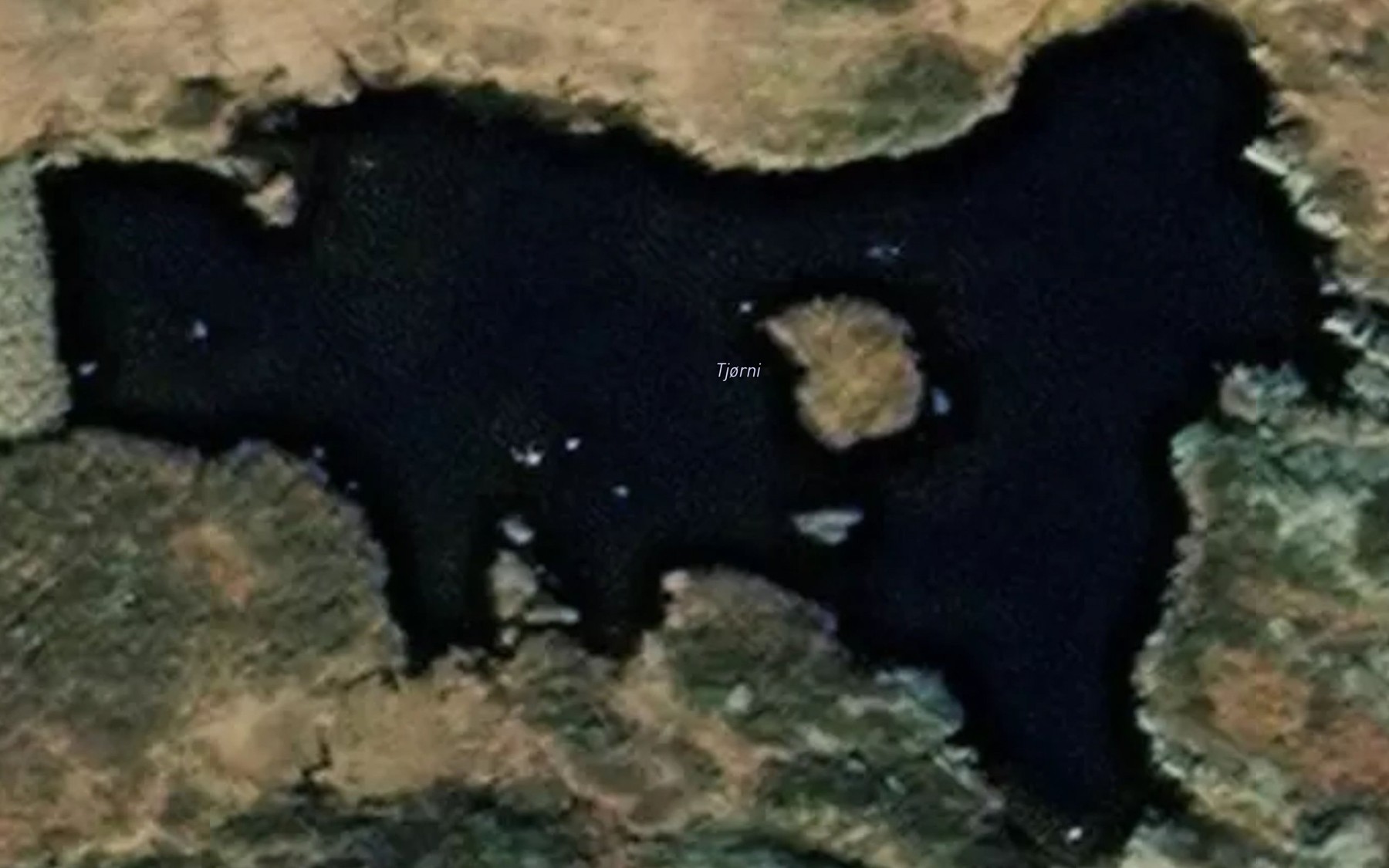 Satellite map of the Tjorni