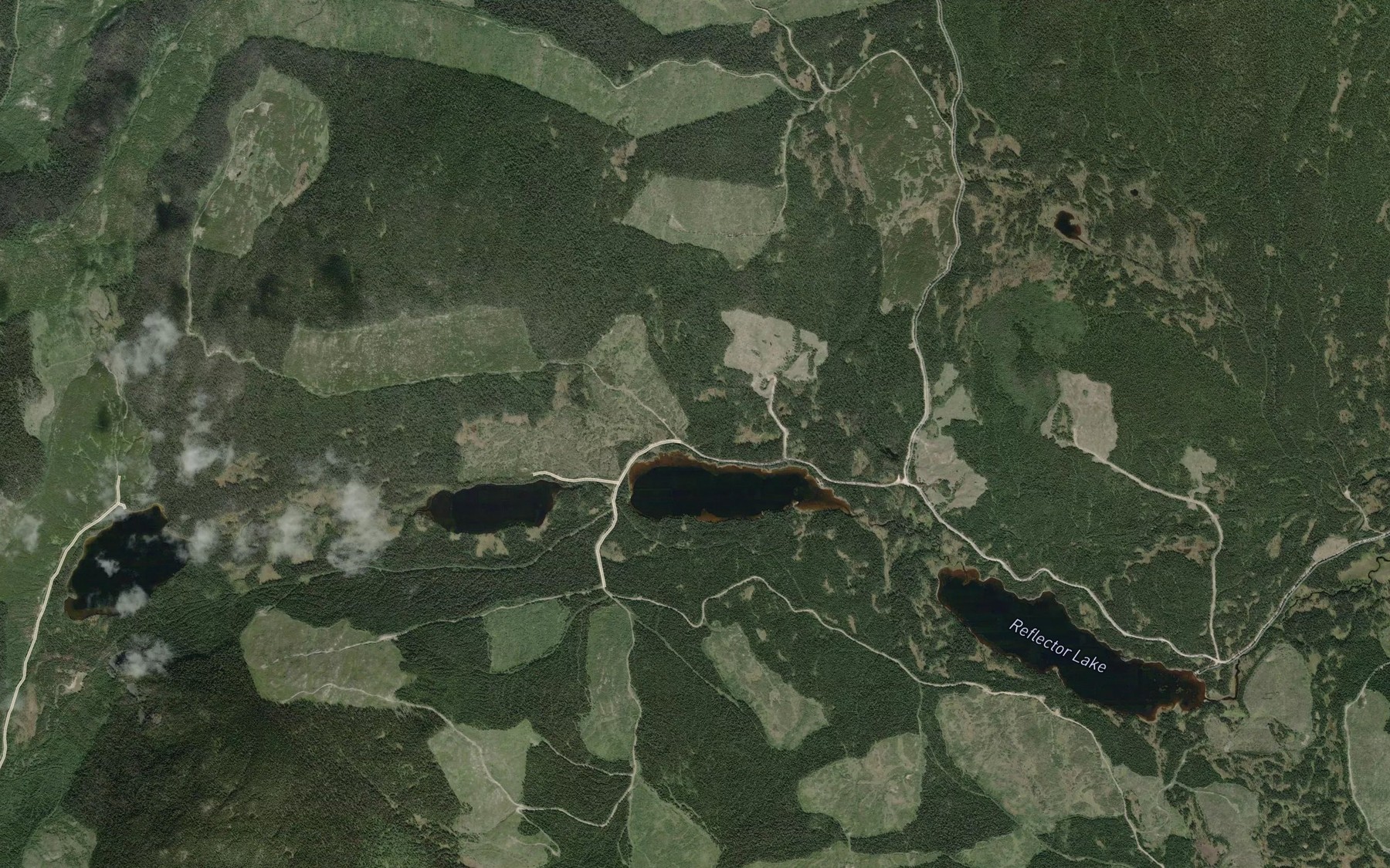 Satellite map of the Grizzly Lakes