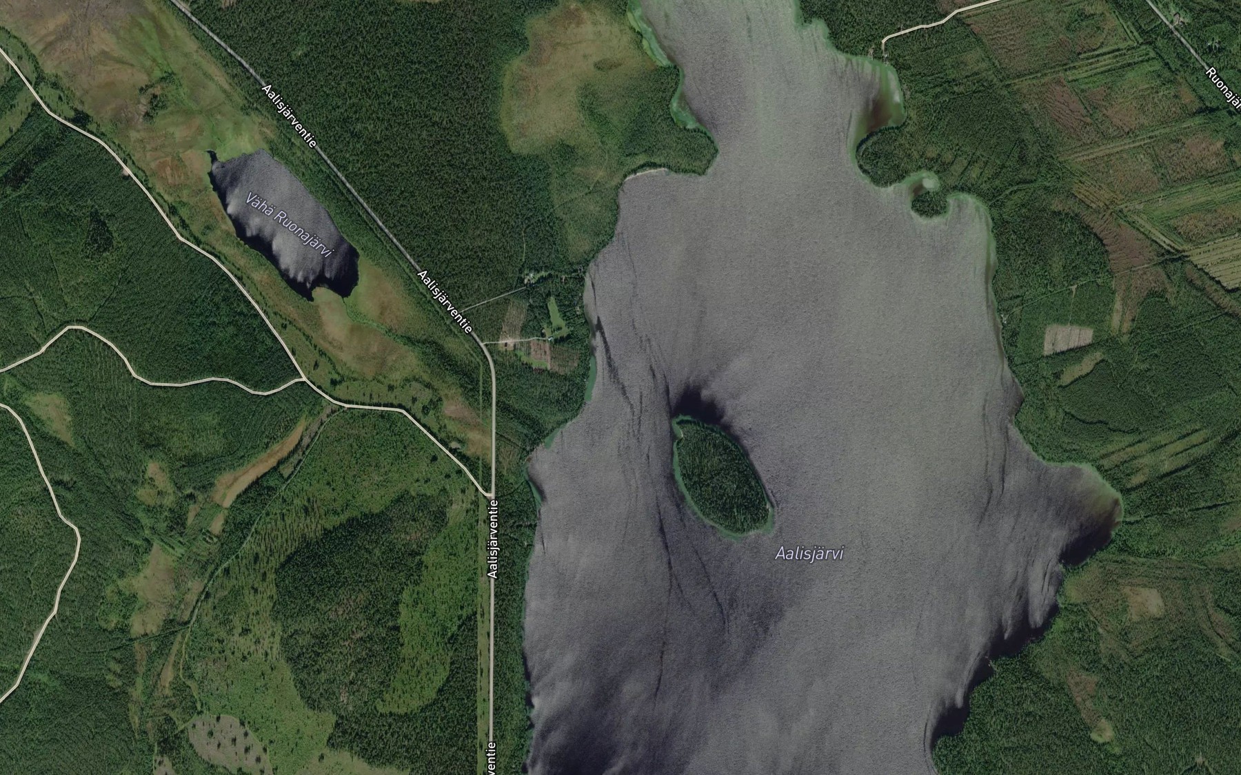 Satellite map of the Vahajarvi