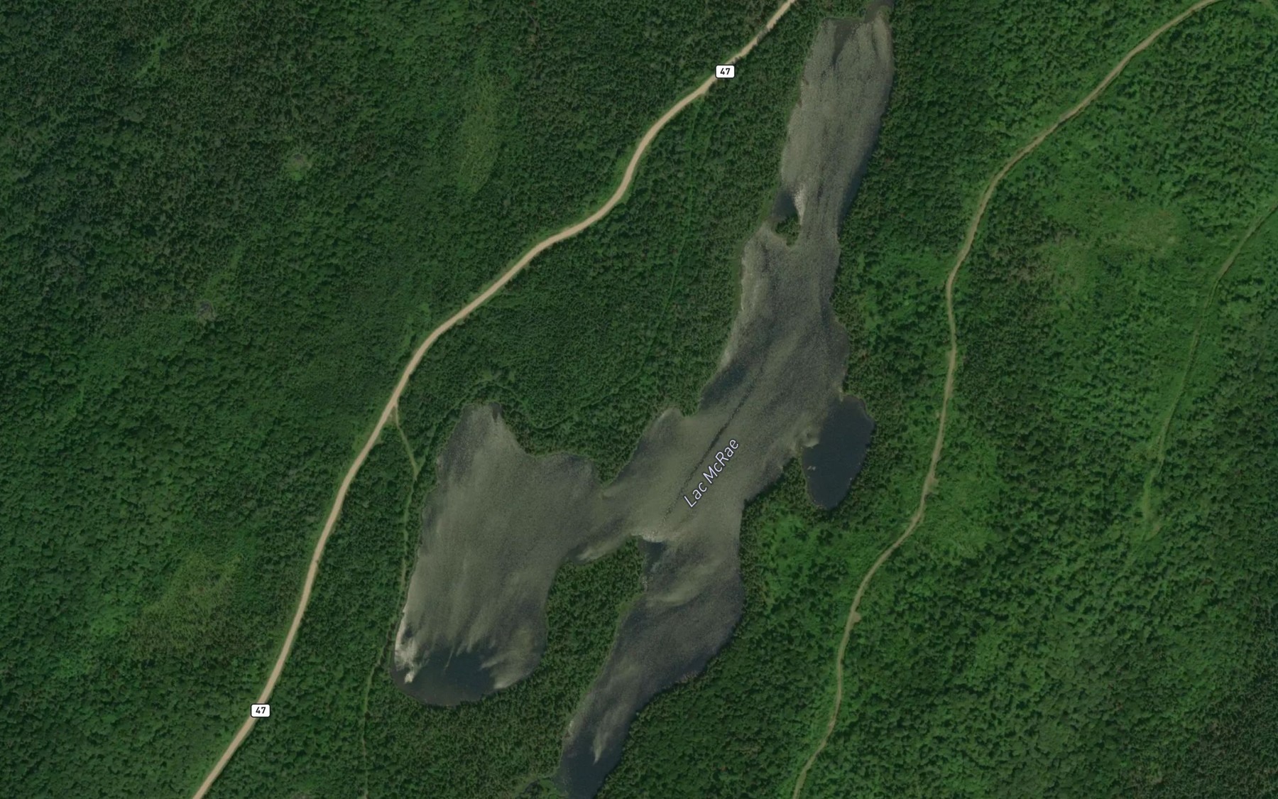 Satellite map of the Lac McRae
