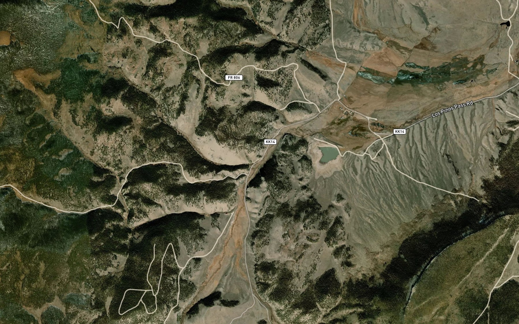 Satellite map of the Ralston Creek