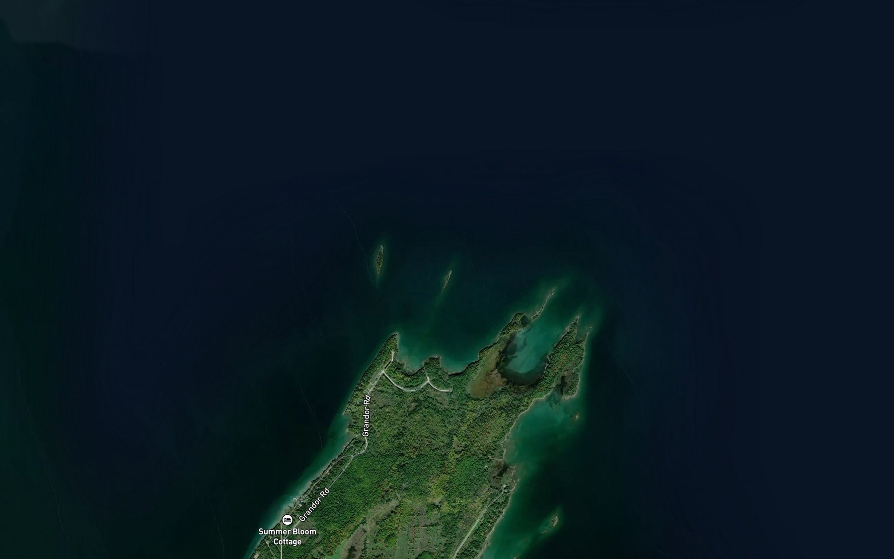 Satellite map of the Martin Reef