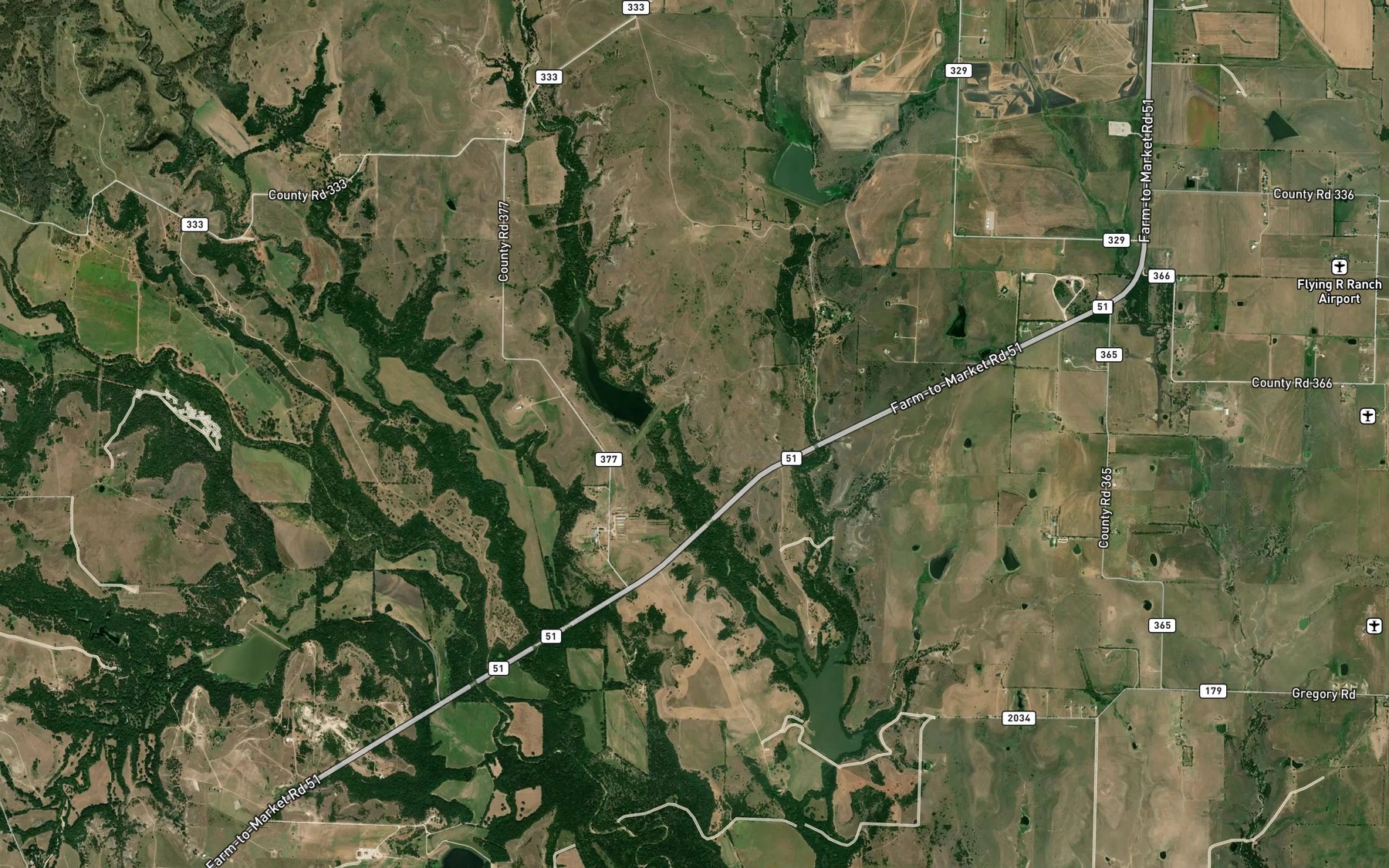 Satellite map of the Soil Conservation Service Site 47 Reservoir