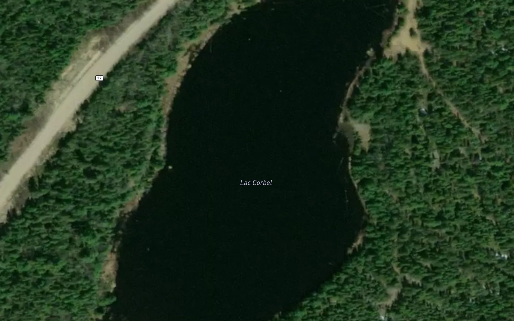 Satellite map of the Lac Corbel