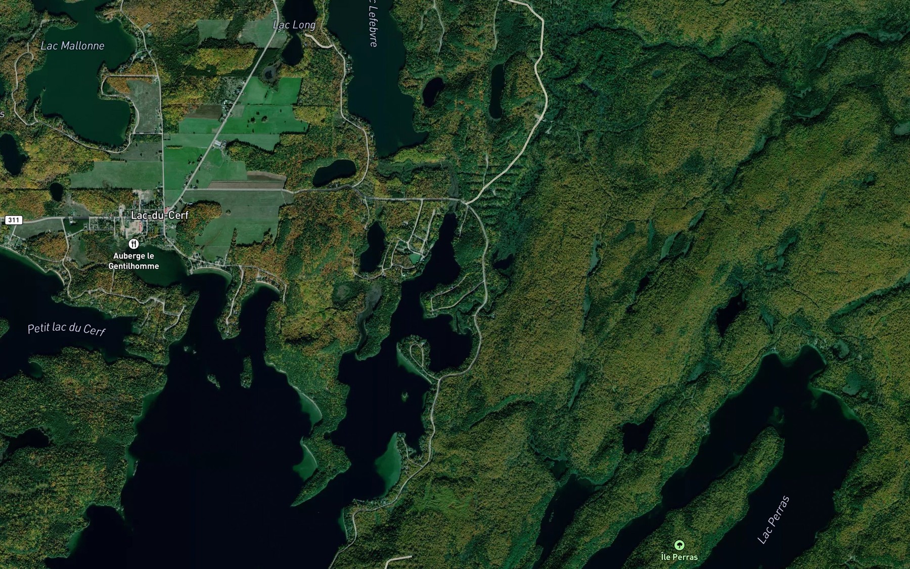 Satellite map of the Baie Lefebvre