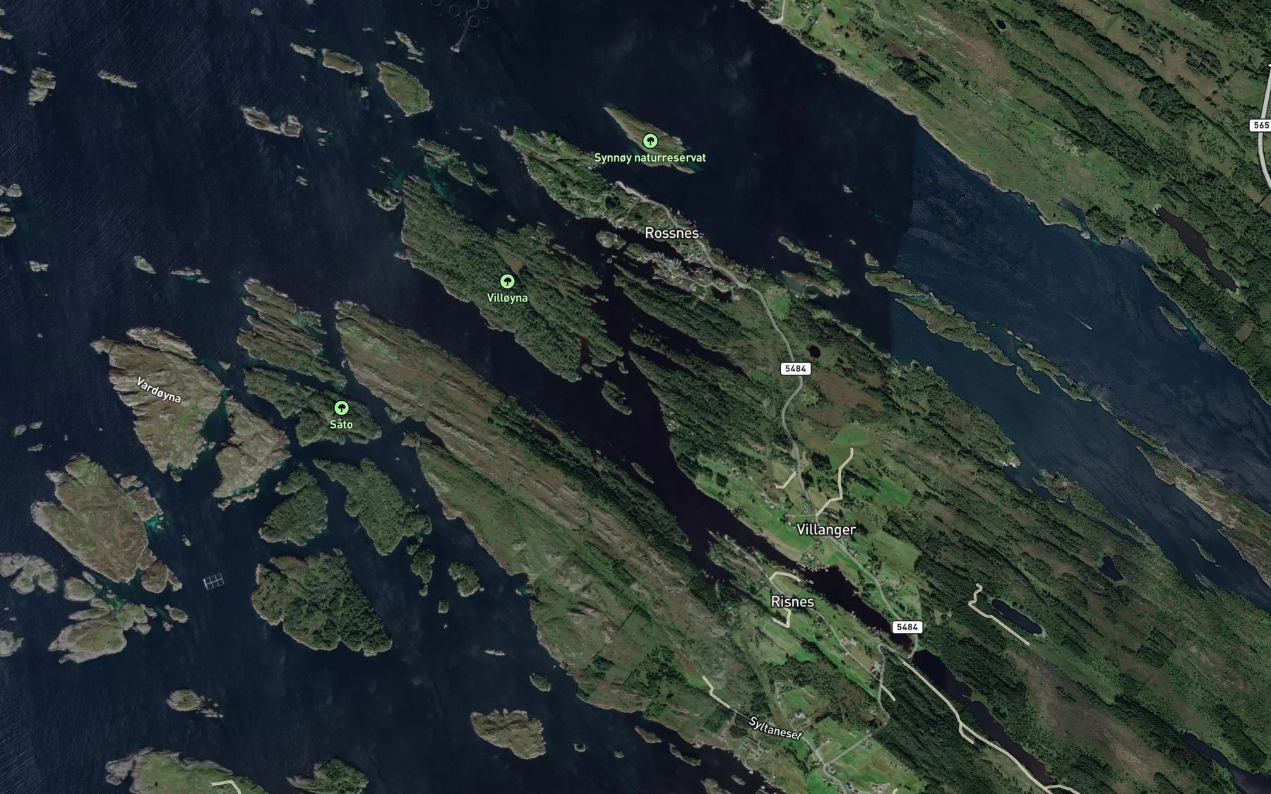 Satellite map of the Melkevika