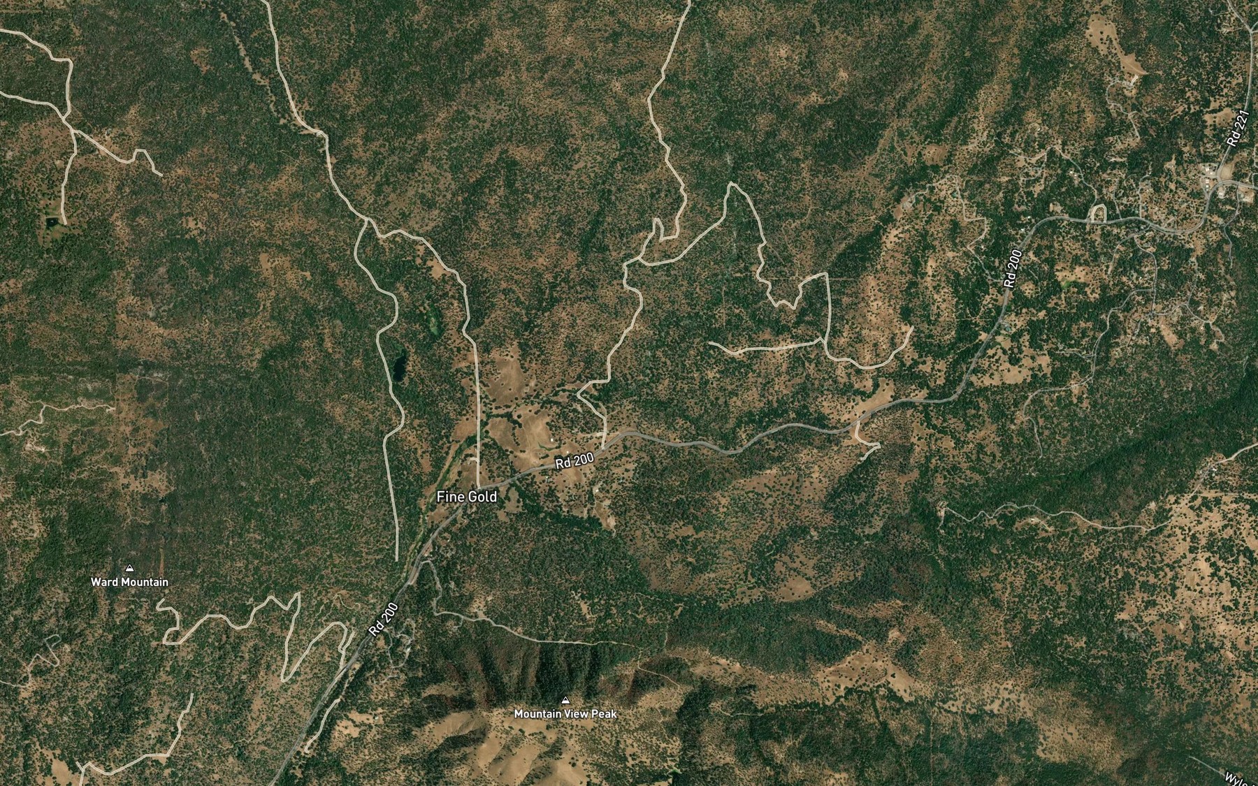 Satellite map of the Arnold Creek