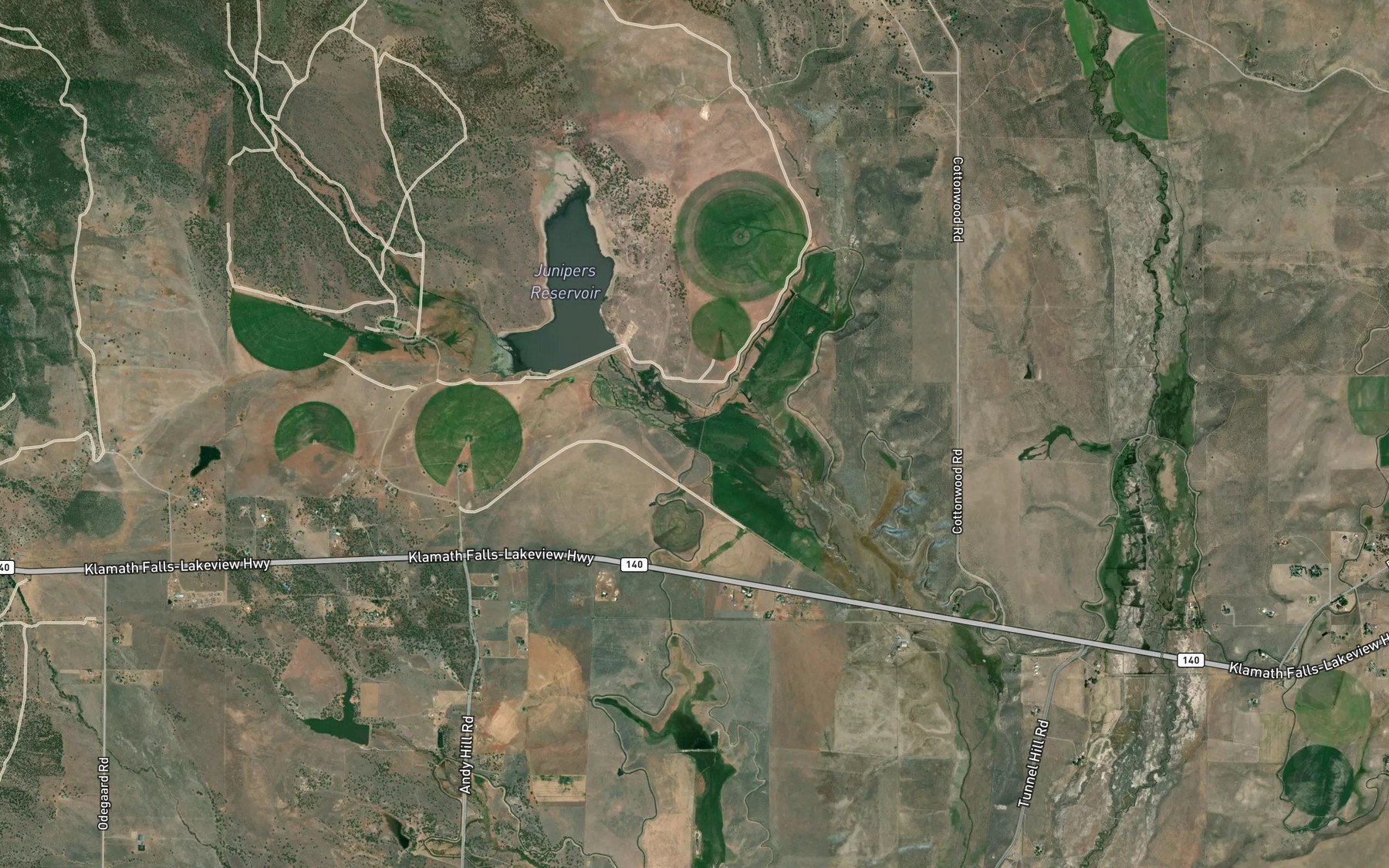 Satellite map of the North Canal Flume