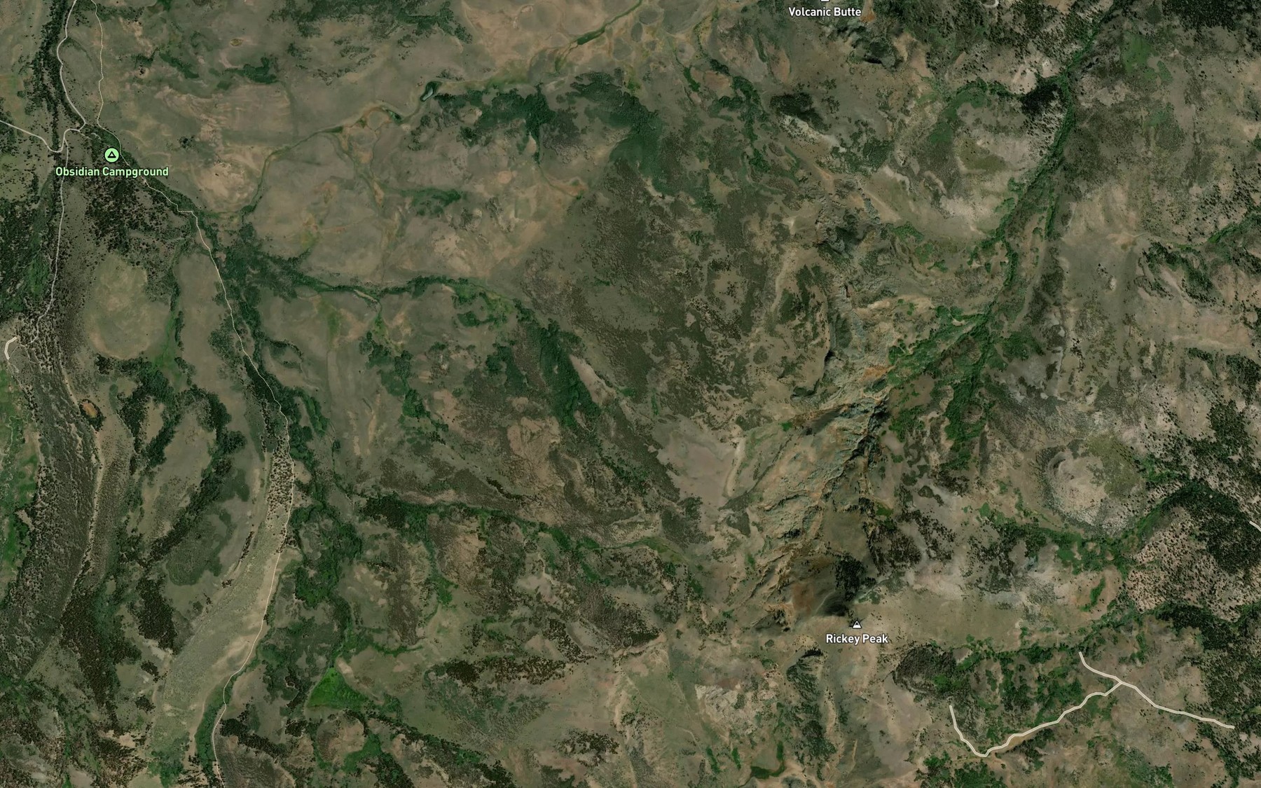 Satellite map of the Buck Springs