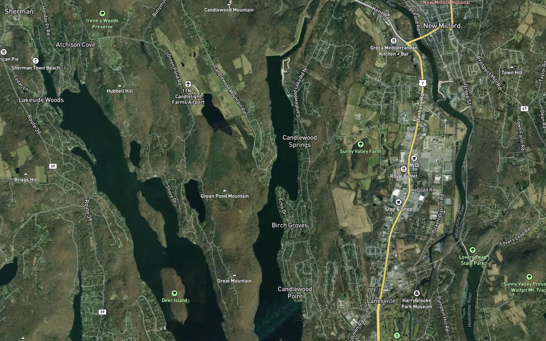 Satellite map of the Spot 10