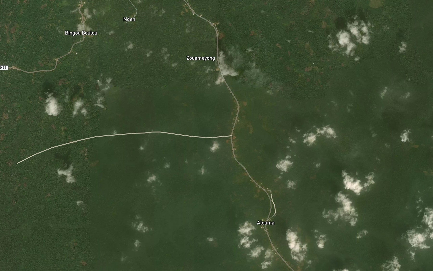 Satellite map of the Mintotombo