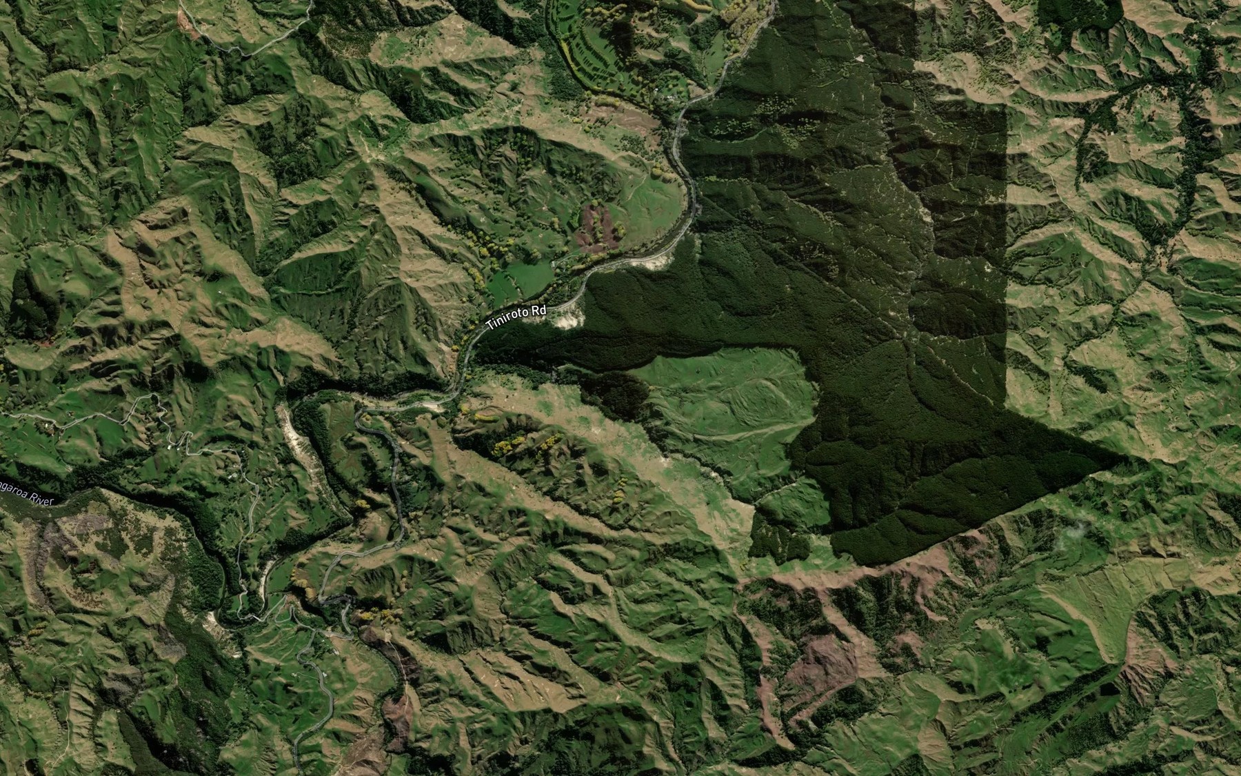 Satellite map of the Mangaihu Stream
