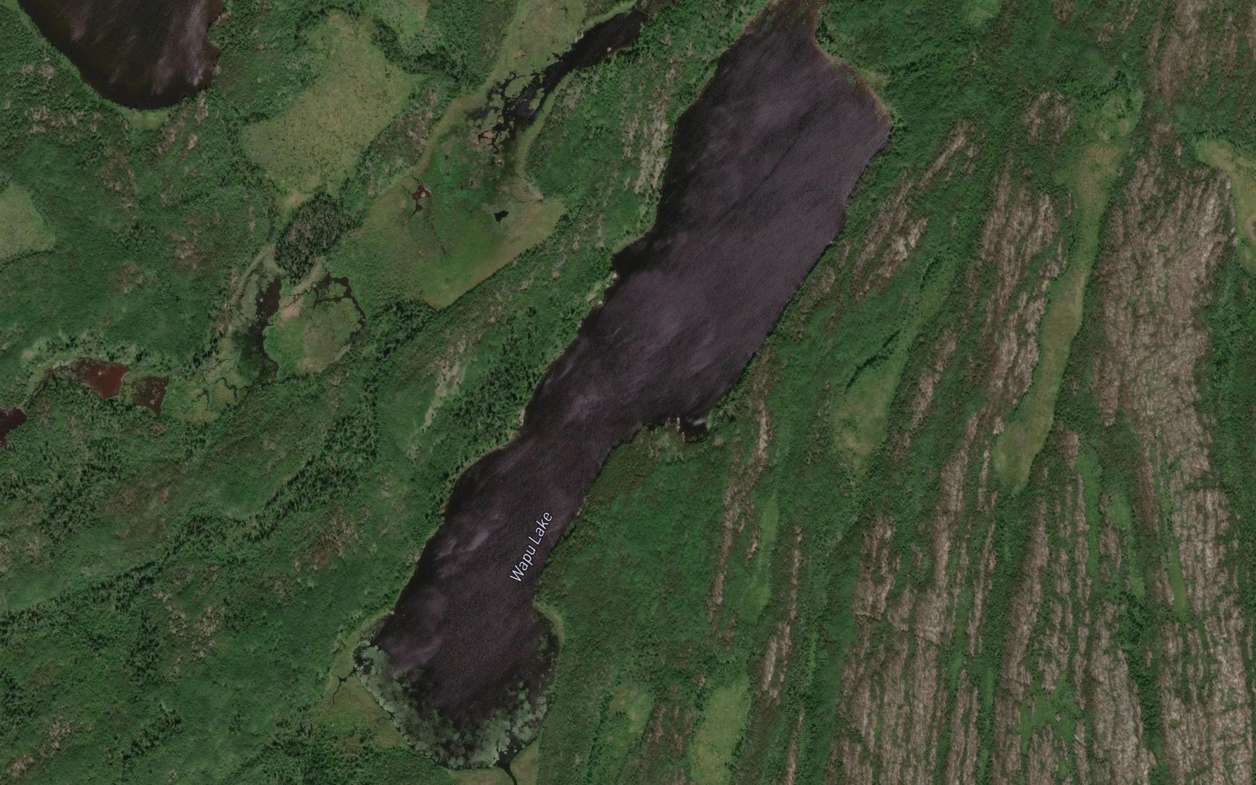 Satellite map of the Wapu Lake