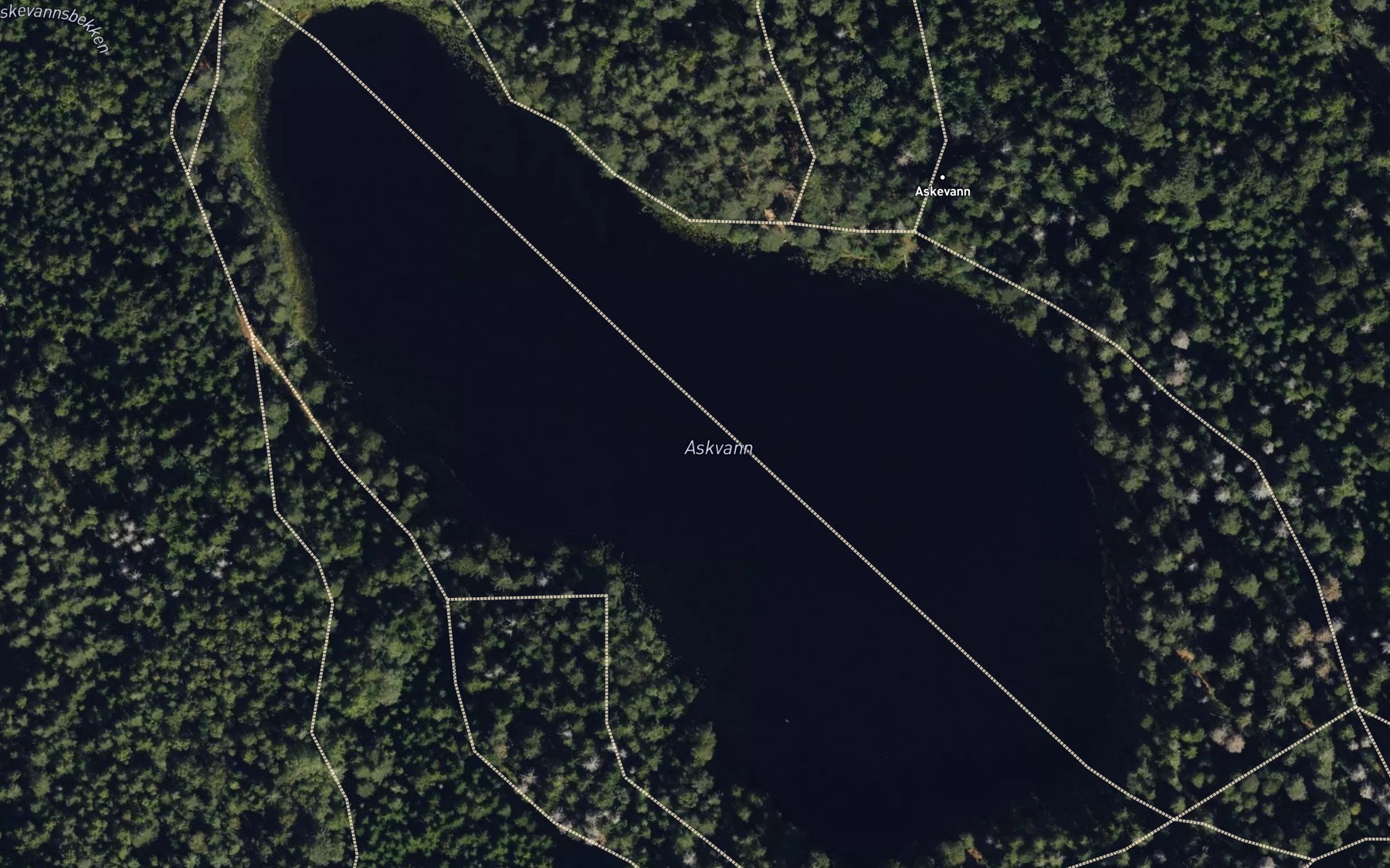 Satellite map of the Askevannet