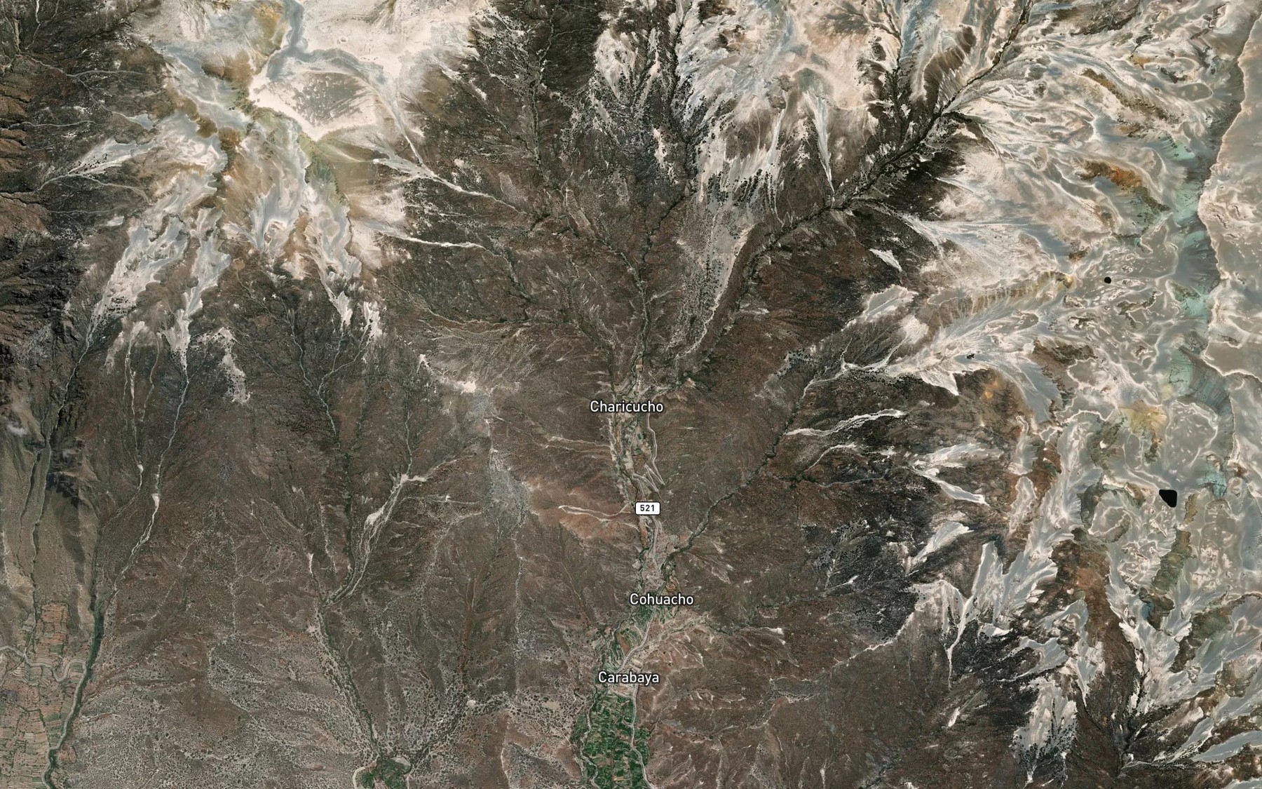 Satellite map of the Rio Chahuarani