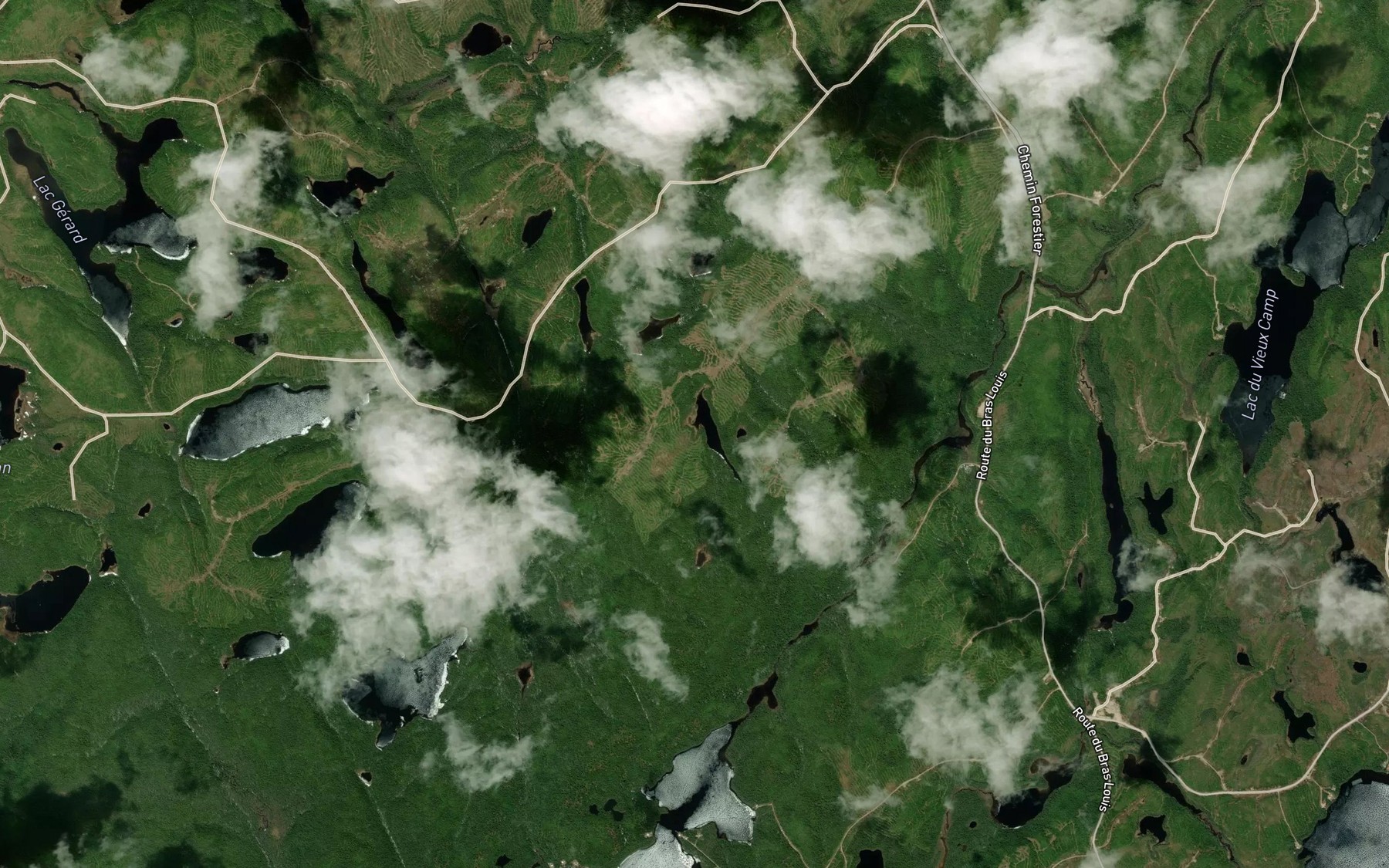 Satellite map of the Lac des Crecerelles