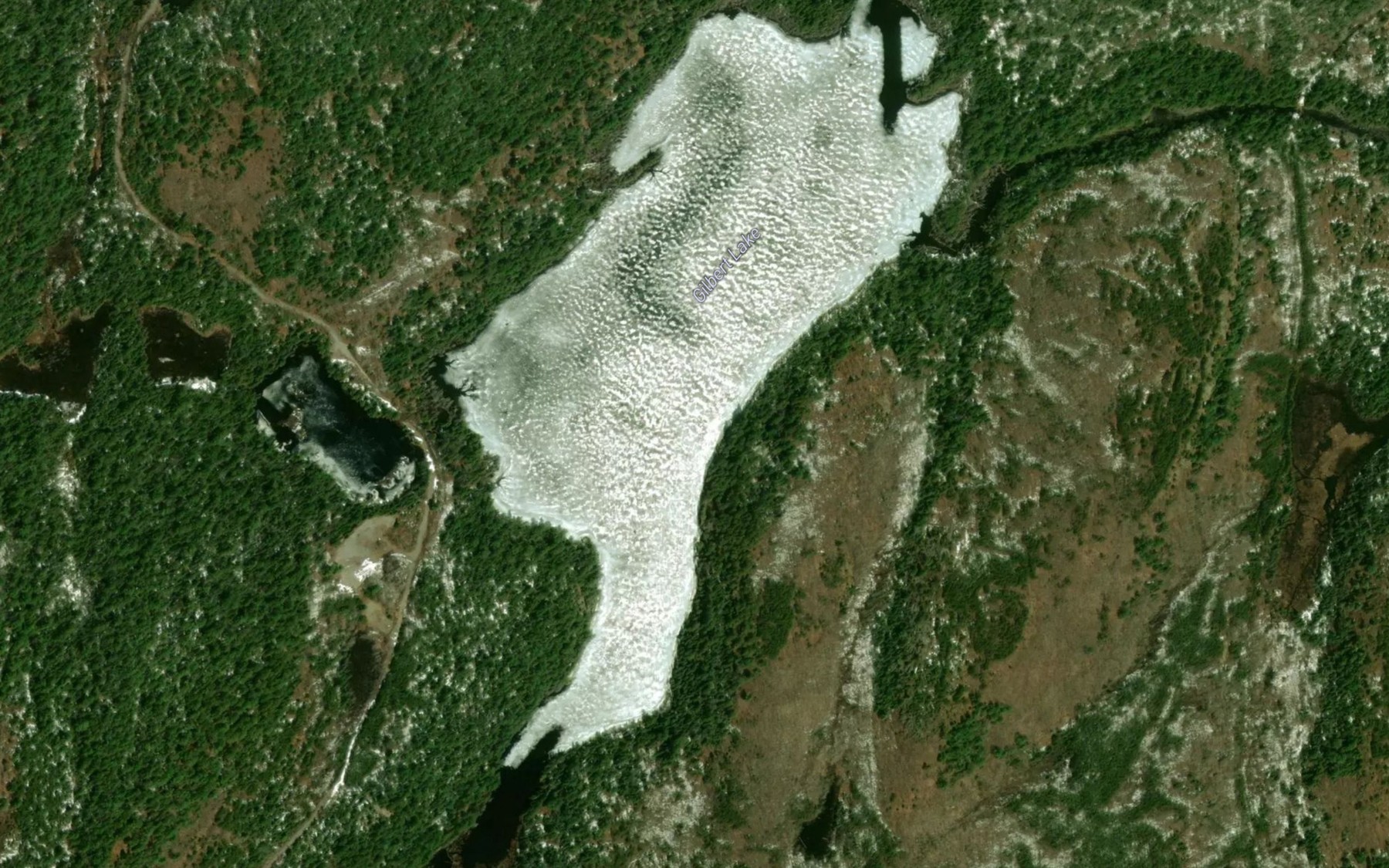 Satellite map of the Gilbert Lake