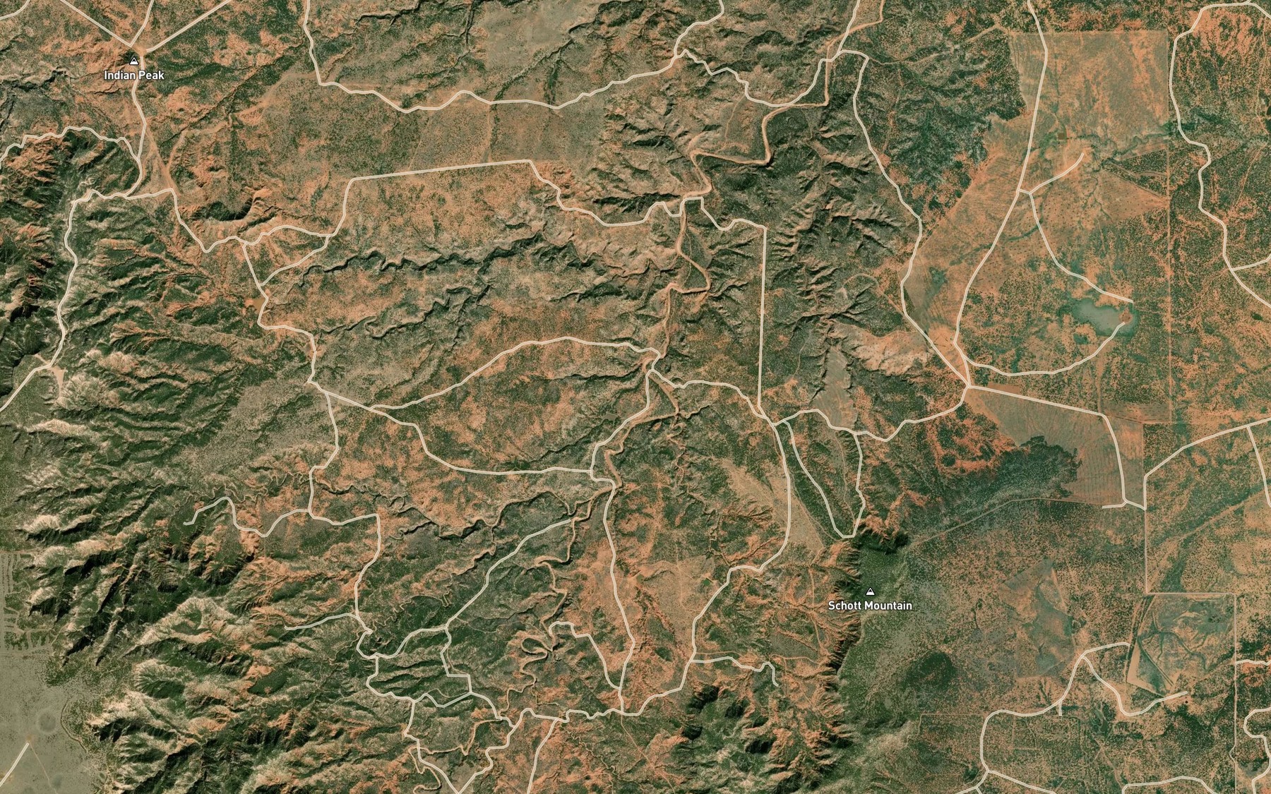 Satellite map of the Minnow Spring