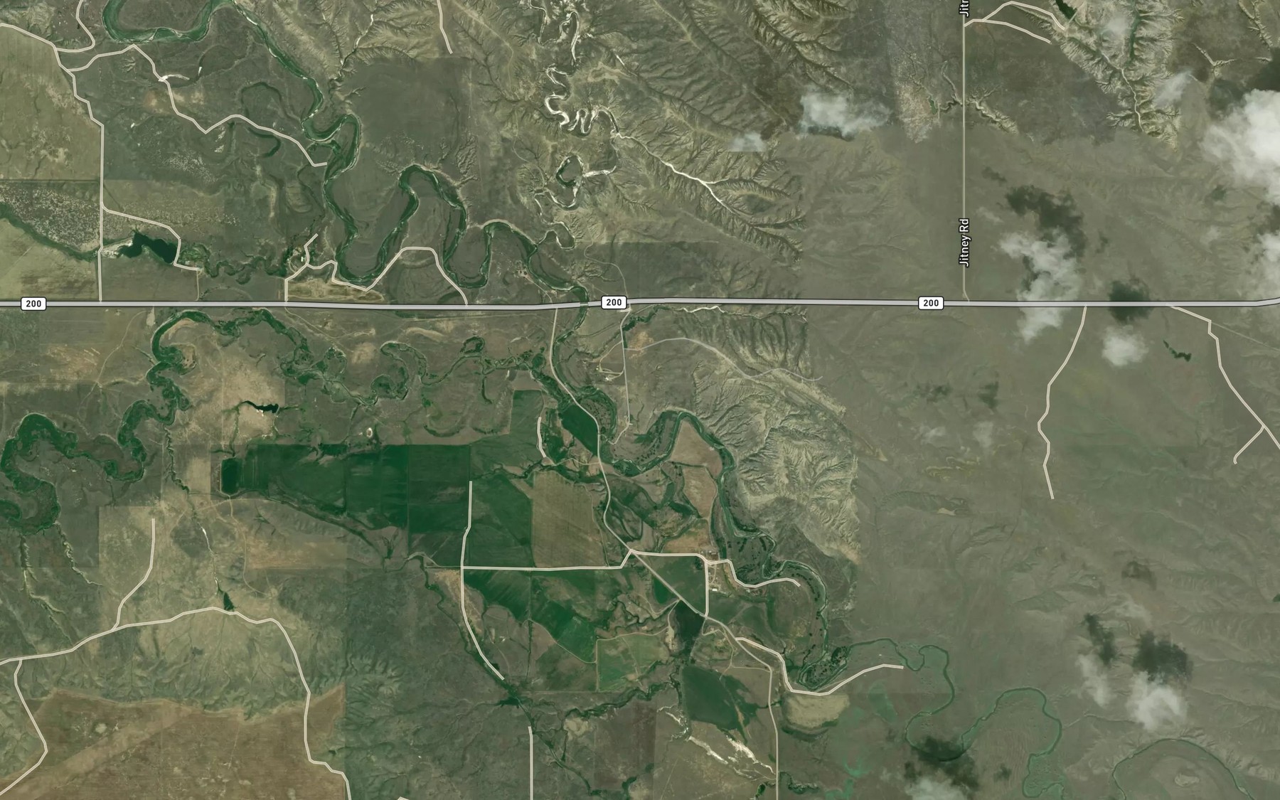 Satellite map of the McDonald Creek