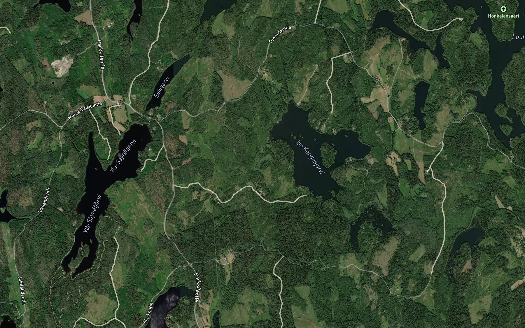 Satellite map of the Kurkilampi