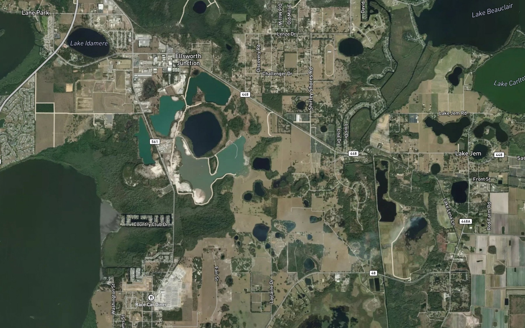 Satellite map of the Birdeye Lake