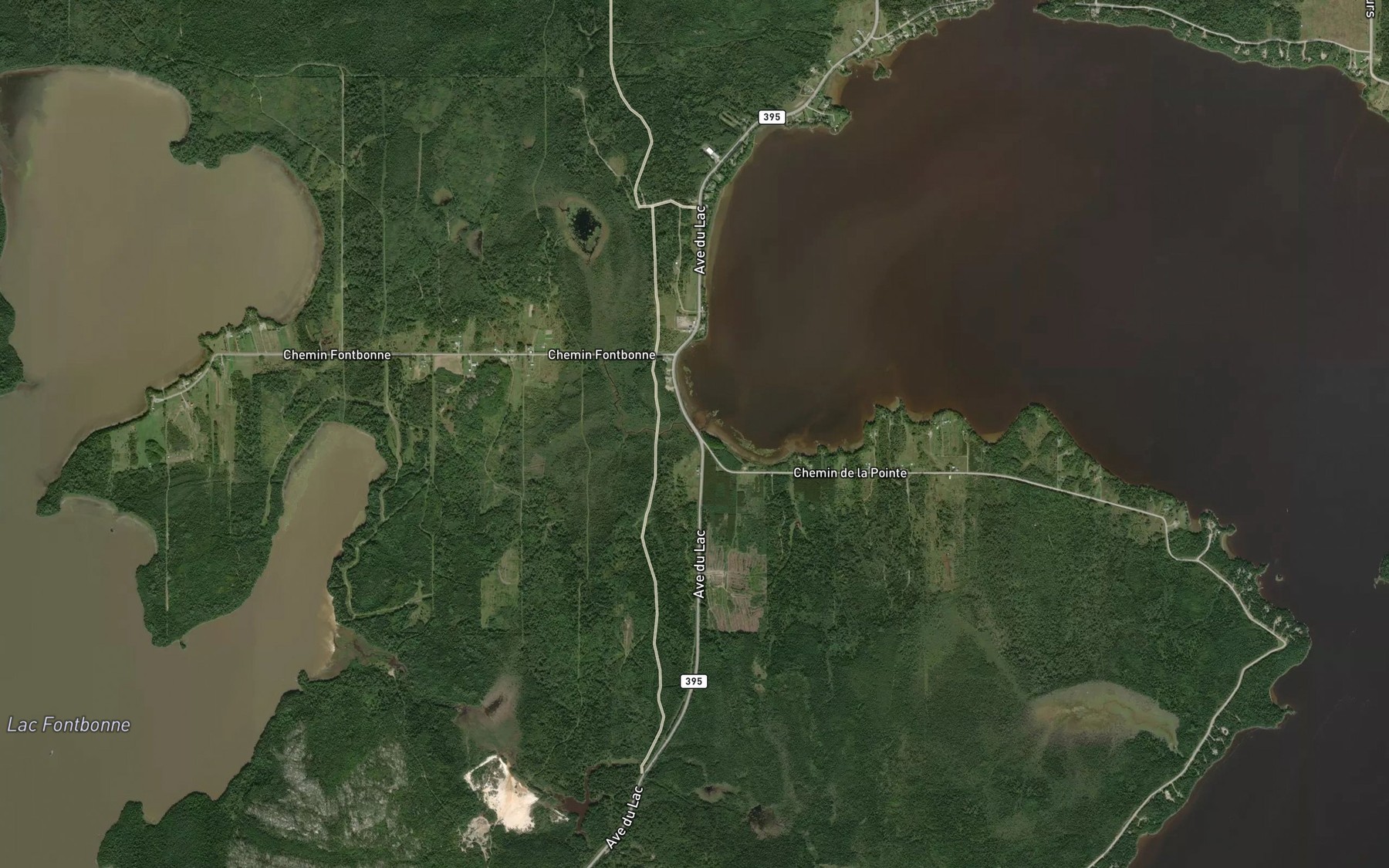 Satellite map of the Ruisseau Perdu