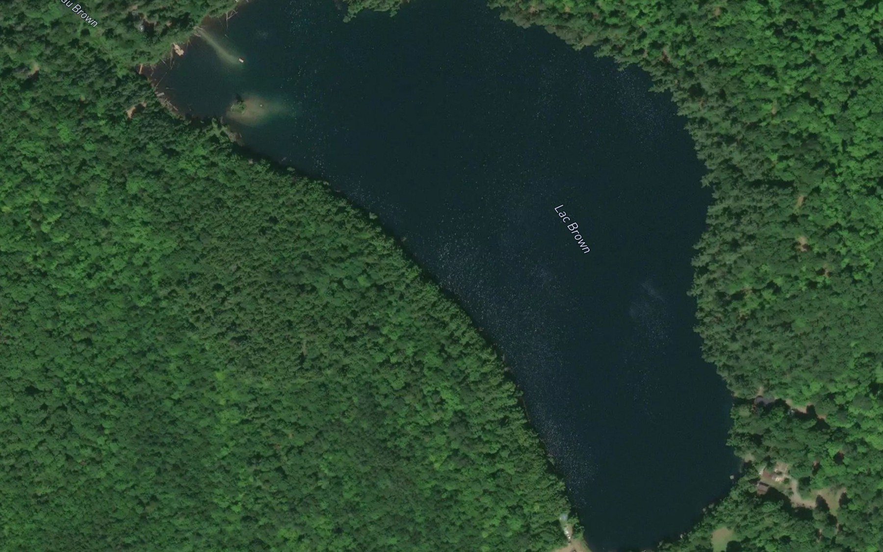 Satellite map of the Lac Brown
