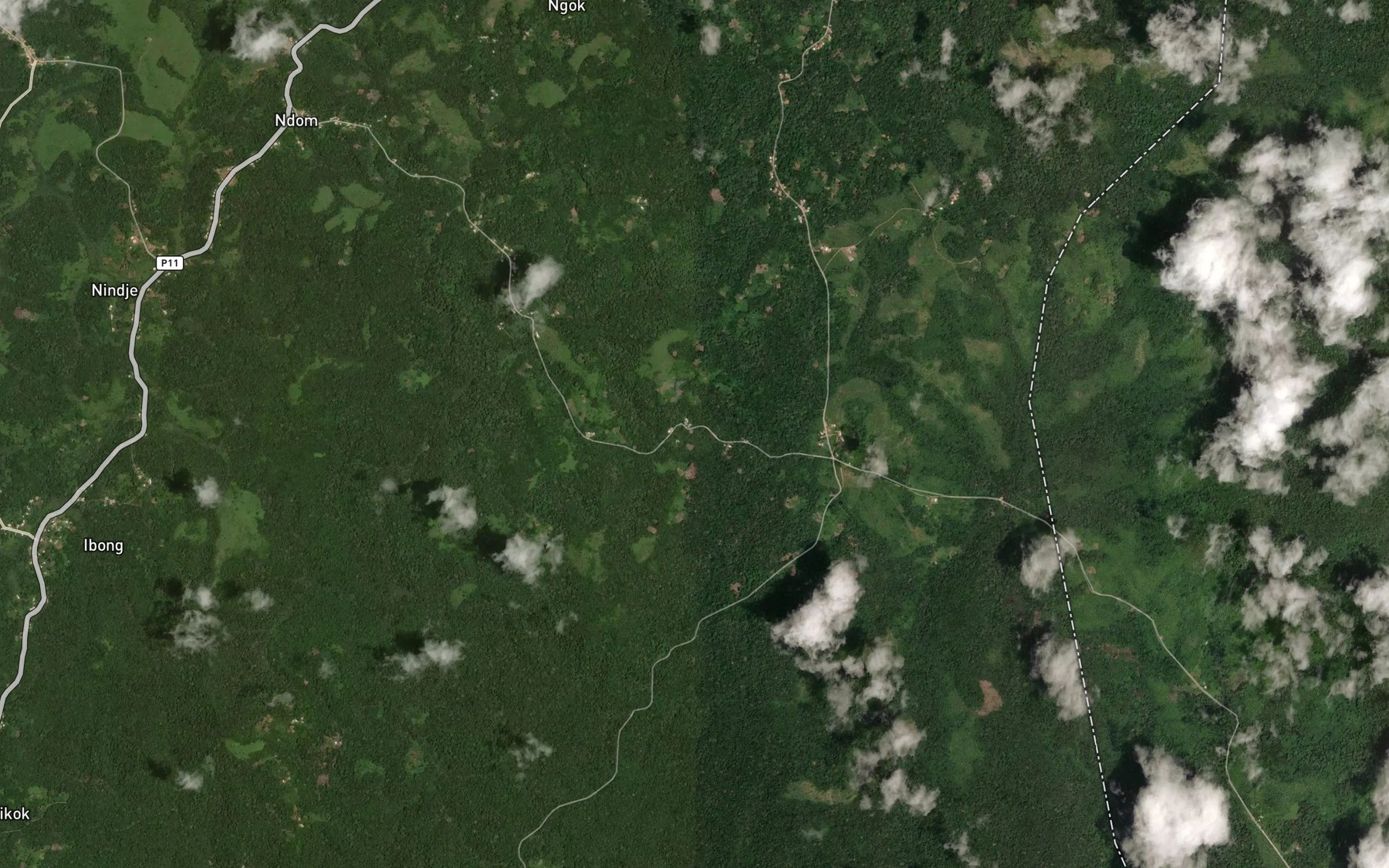 Satellite map of the Ekombe