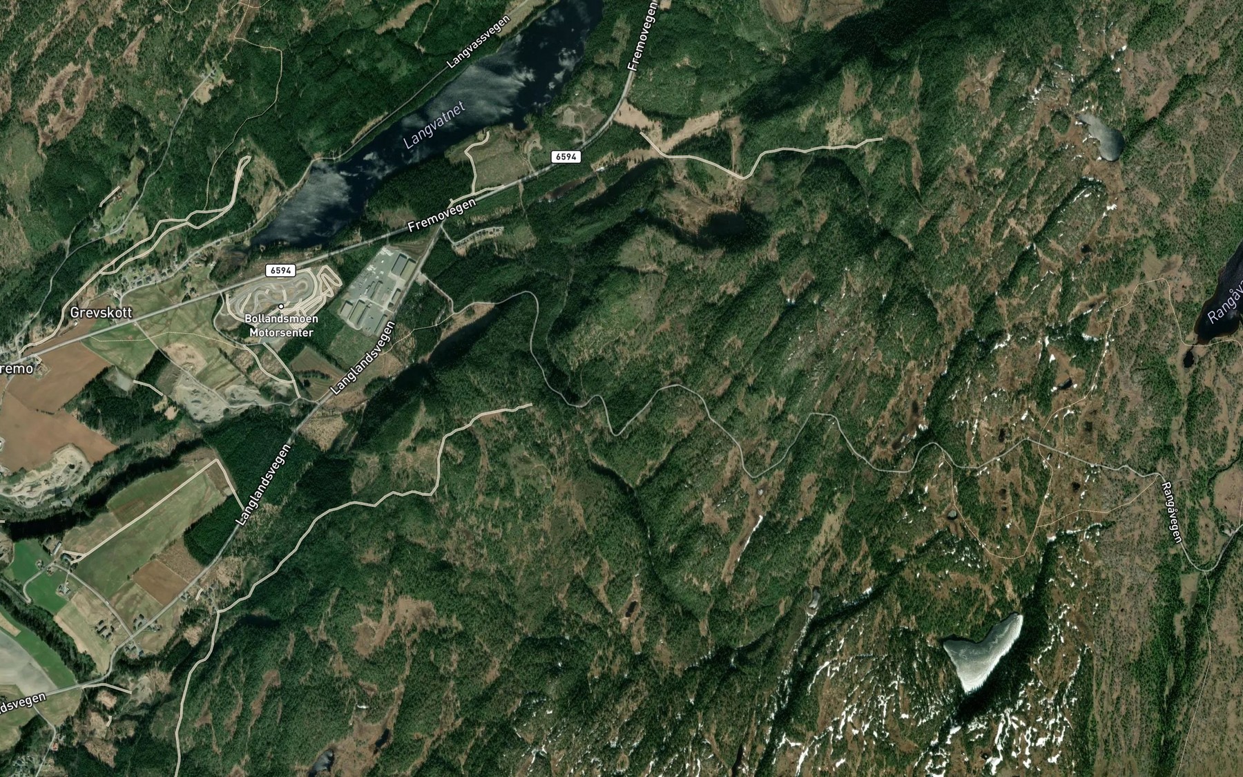 Satellite map of the Selfossbekken