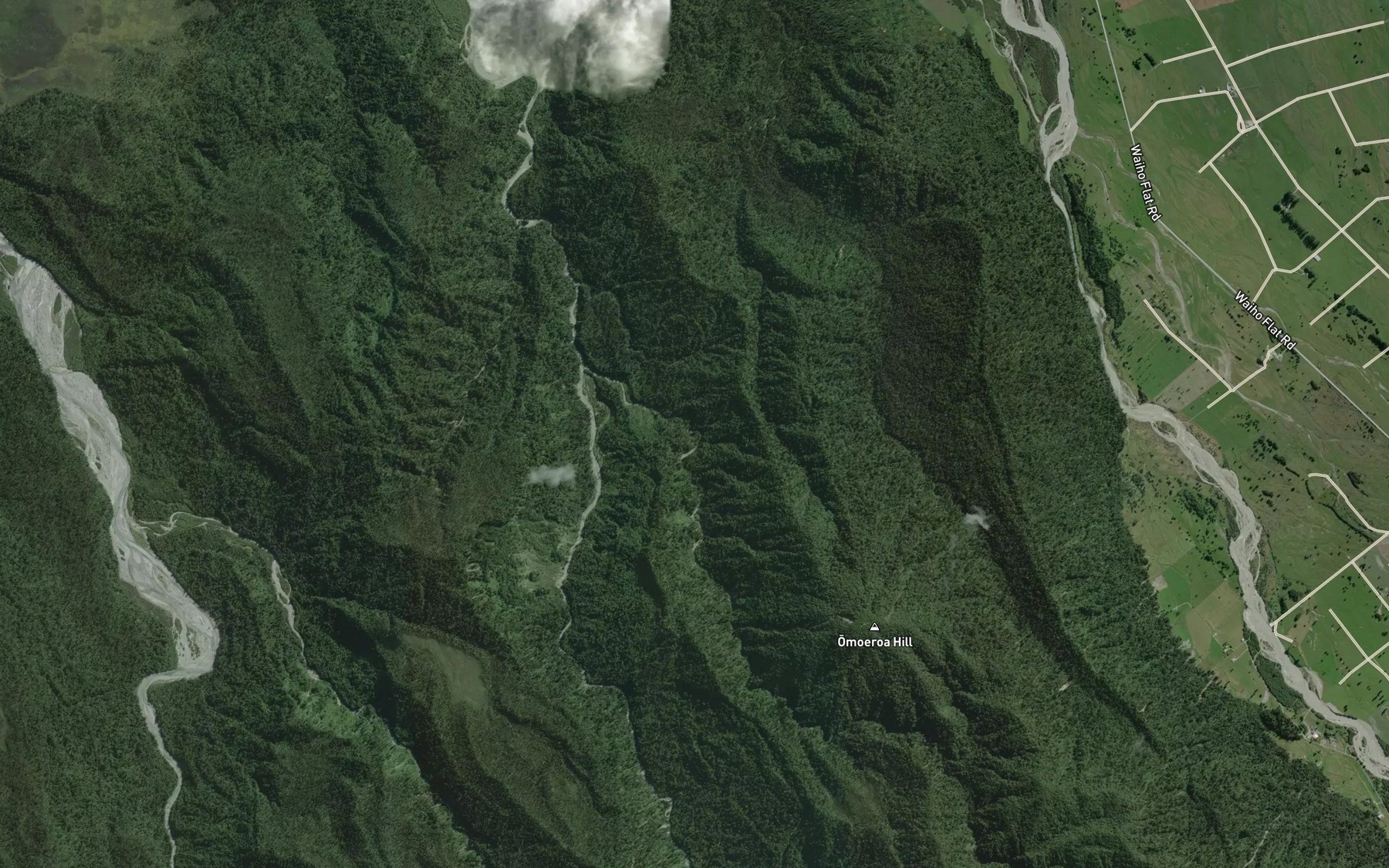 Satellite map of the Pug Creek