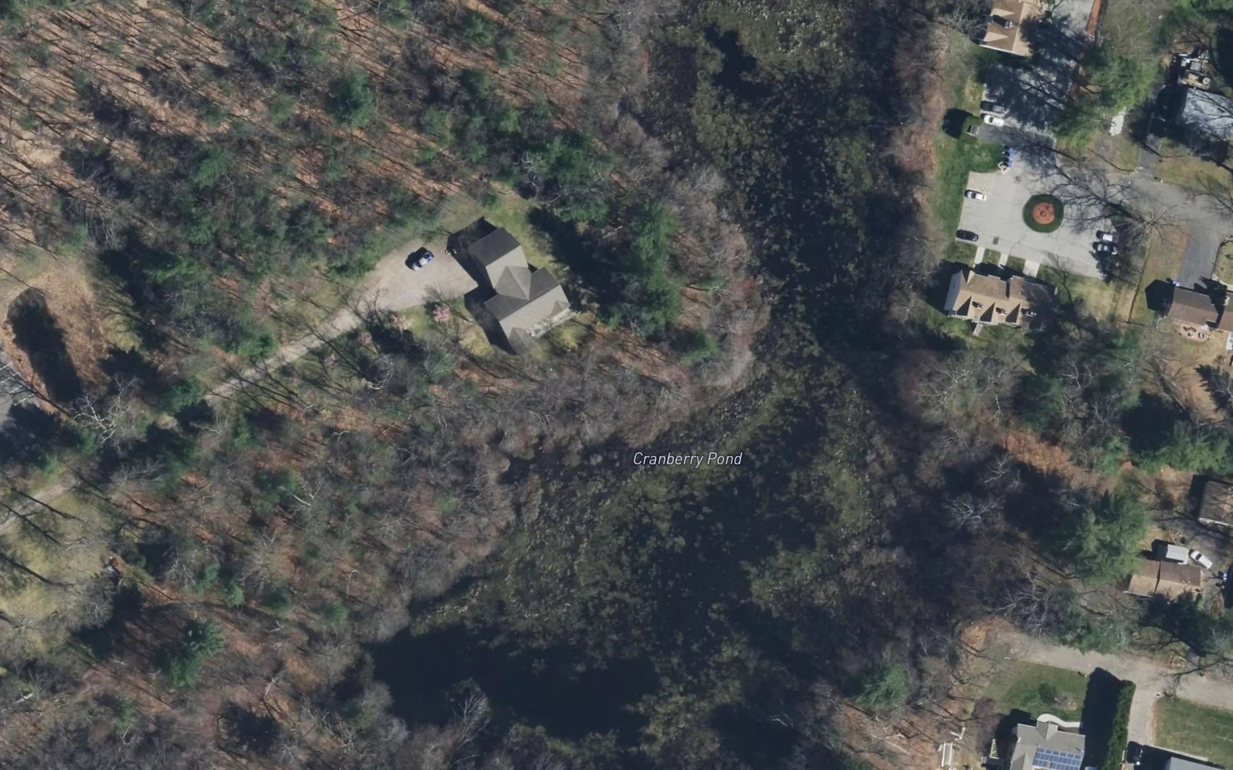 Satellite map of the Cranberry Pond