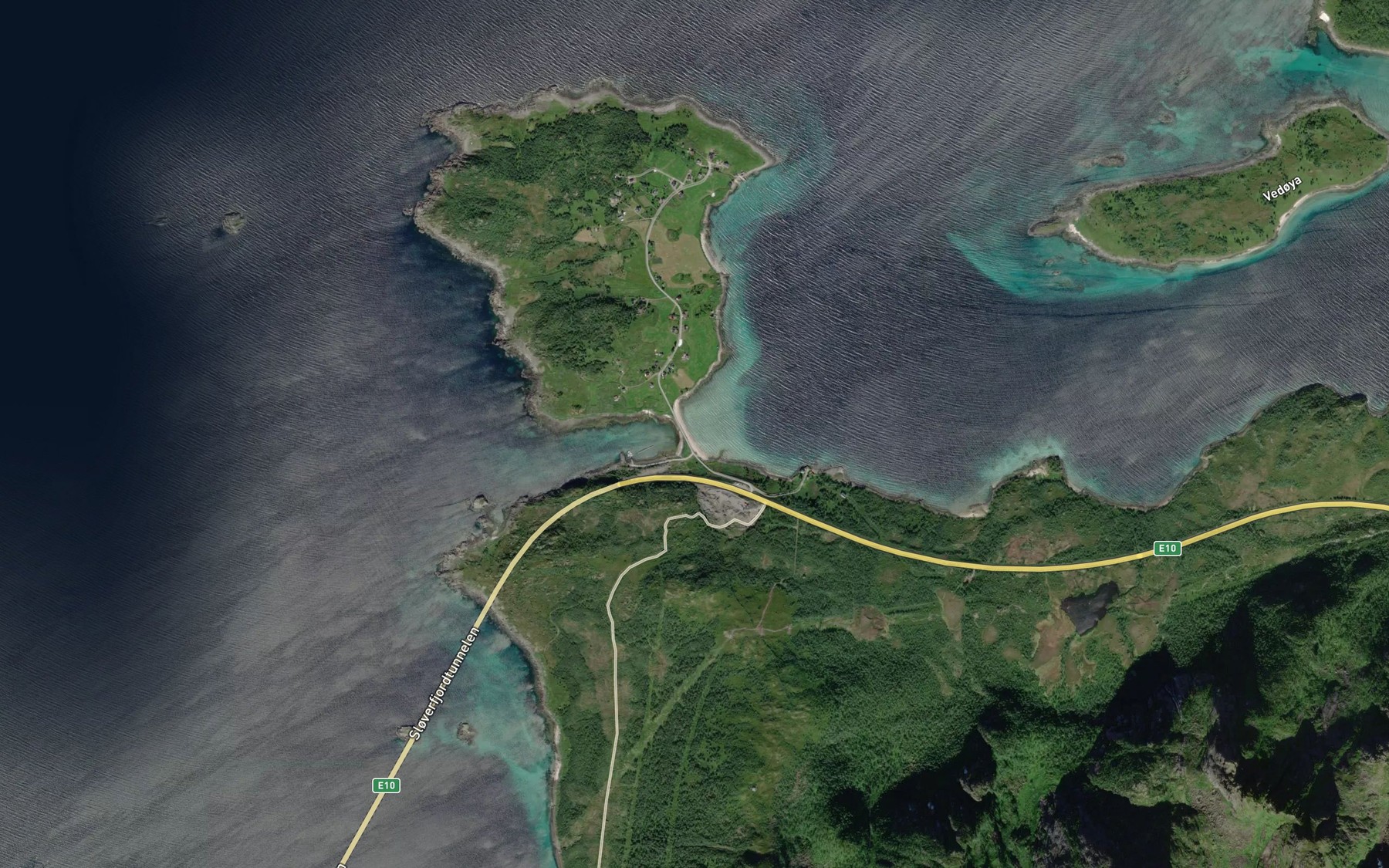 Satellite map of the Valbukta