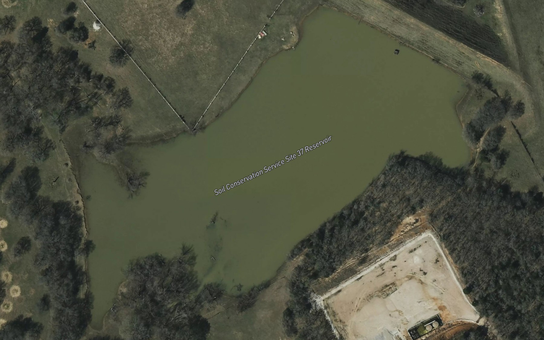 Satellite map of the Soil Conservation Service Site 37 Reservoir