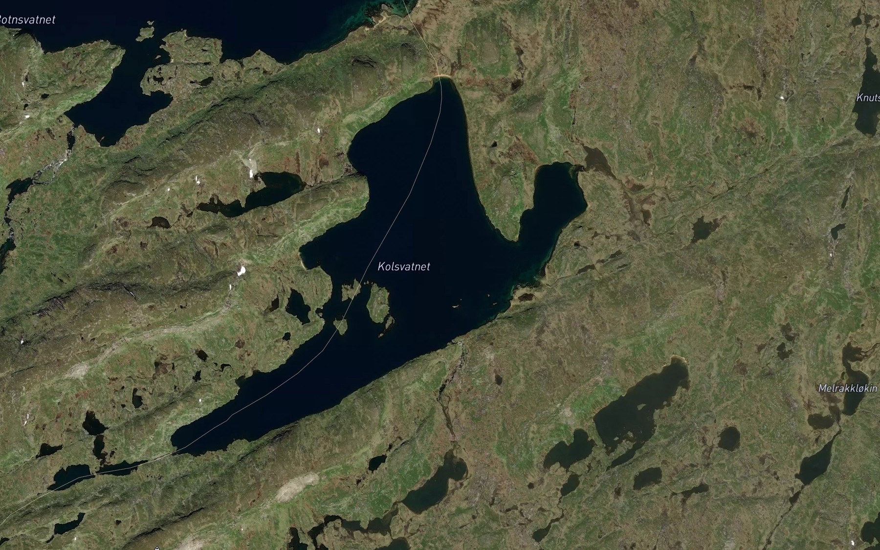 Satellite map of the Kolsvatn