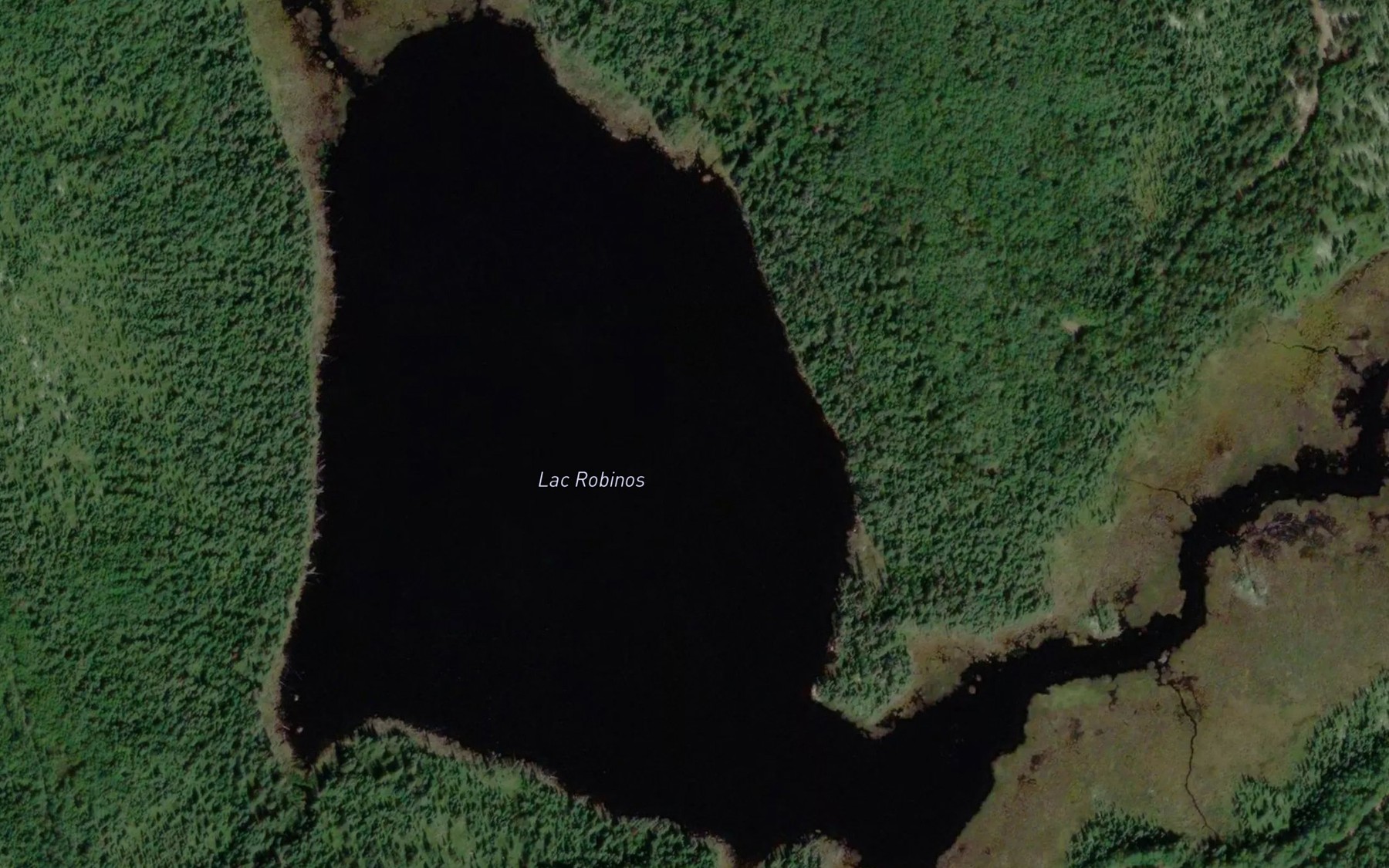 Satellite map of the Lac Robinos
