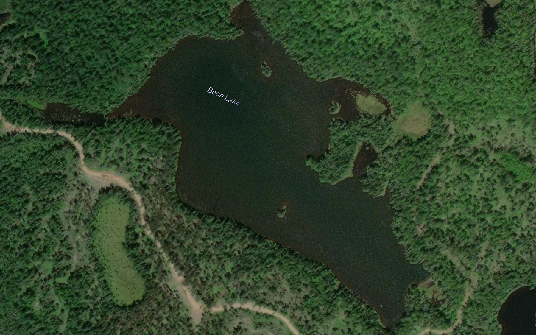 Satellite map of the Boon Lake