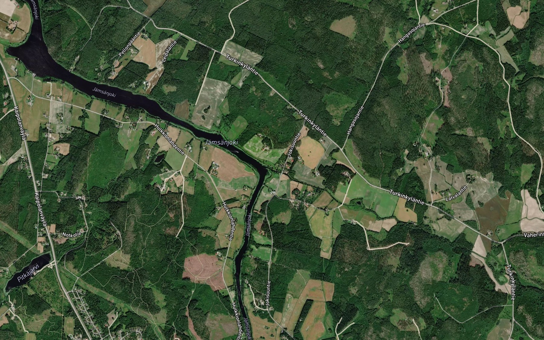 Satellite map of the Nieleva