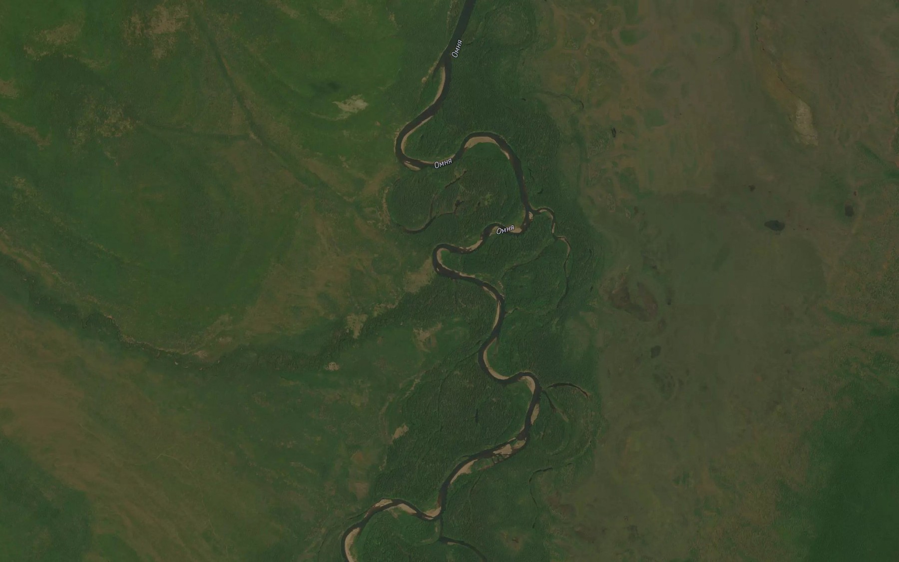 Satellite map of the Nizhnyaya Bureya