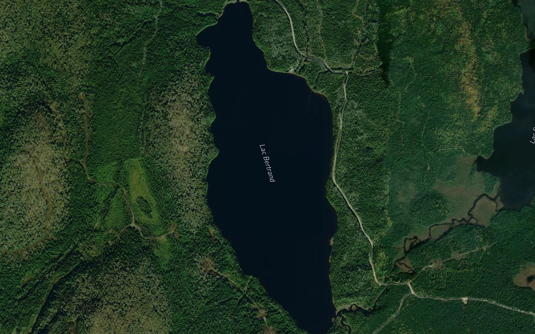 Satellite map of the Lac Bertrand
